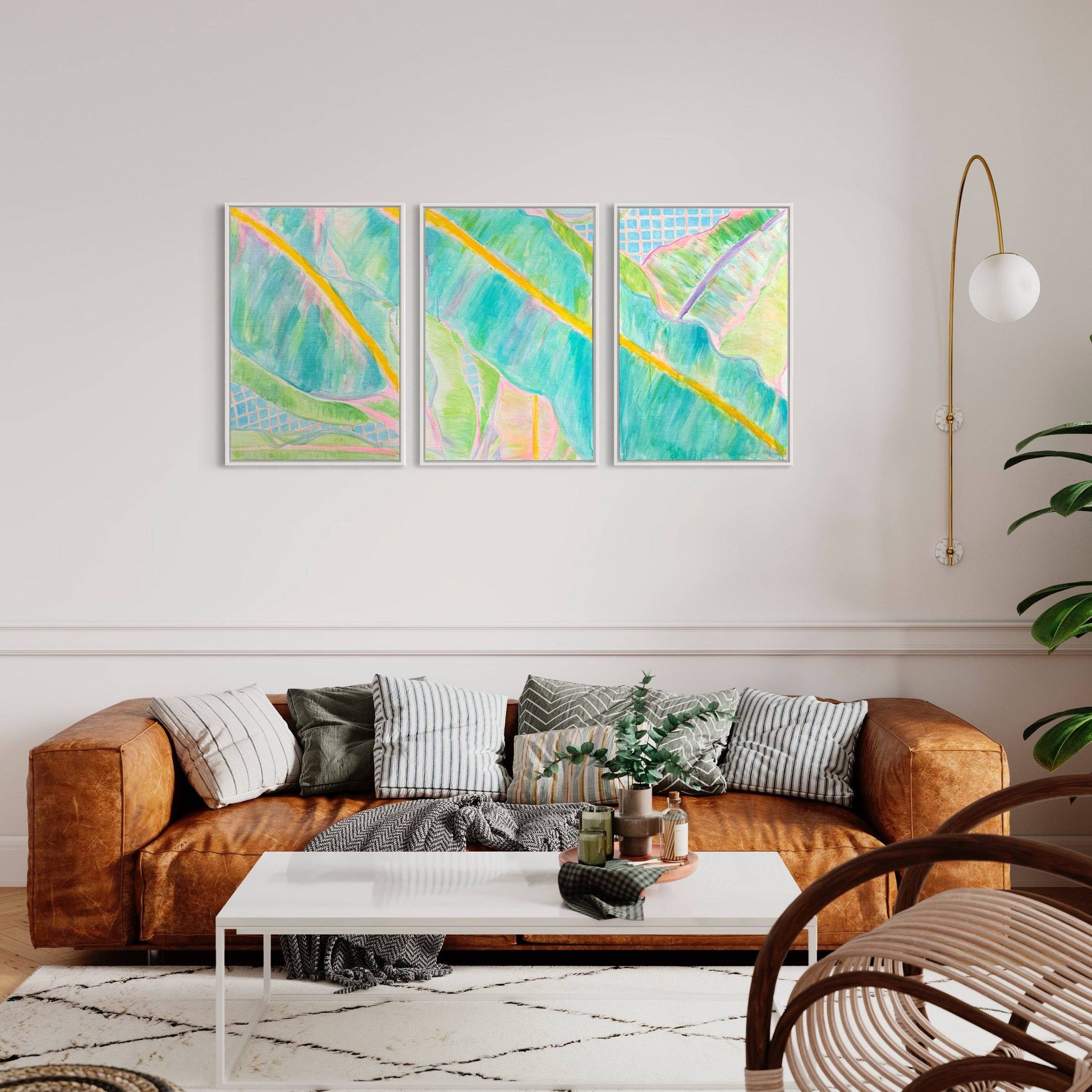 'Banana Triptych'  162cm x 80cm - Kathryn Sillince Artist
