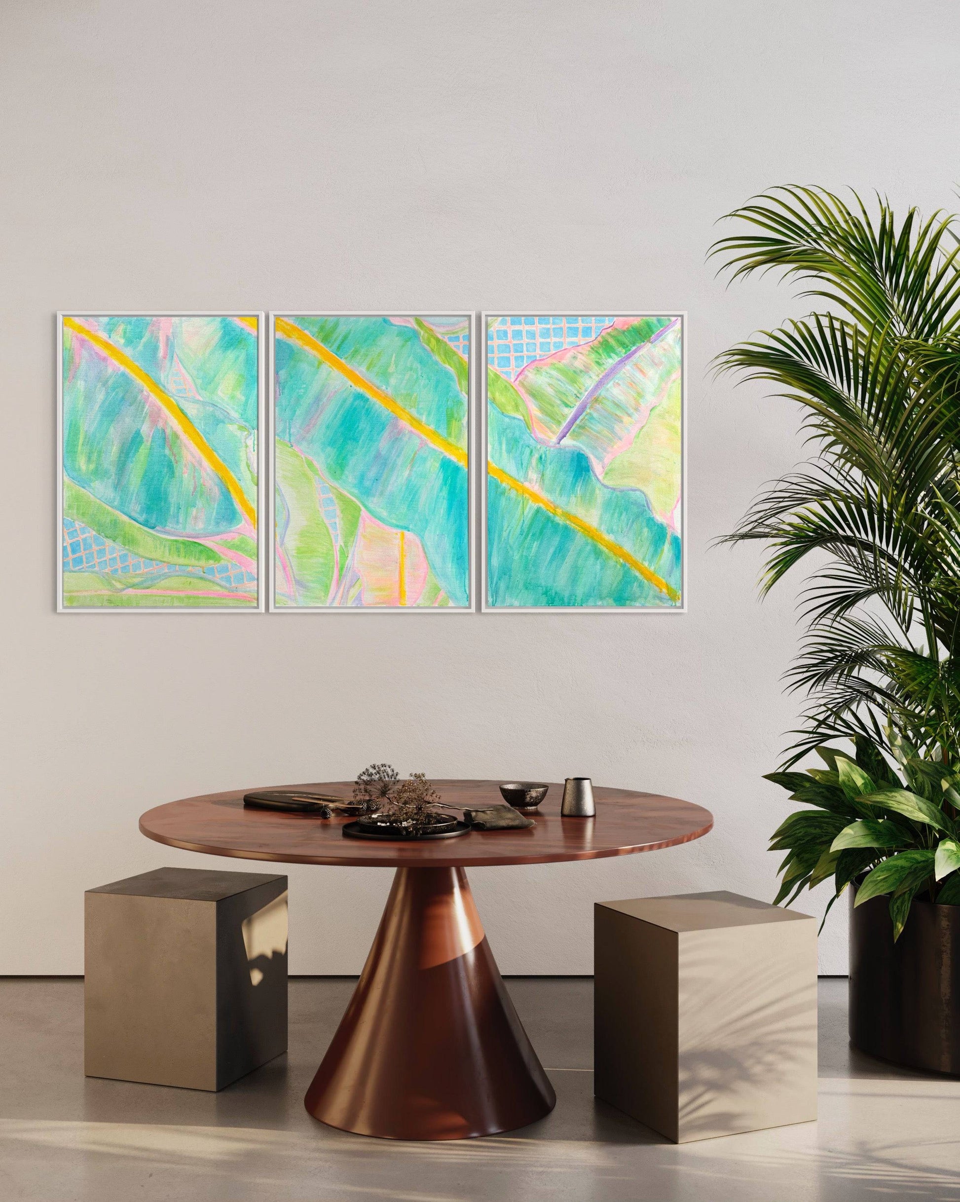 'Banana Triptych'  162cm x 80cm - Kathryn Sillince Artist