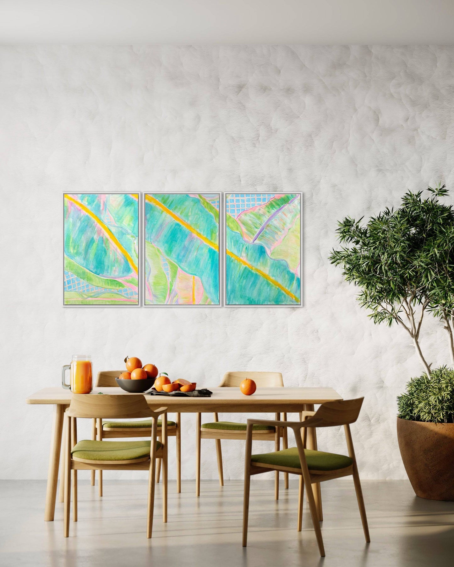 'Banana Triptych'  162cm x 80cm - Kathryn Sillince Artist