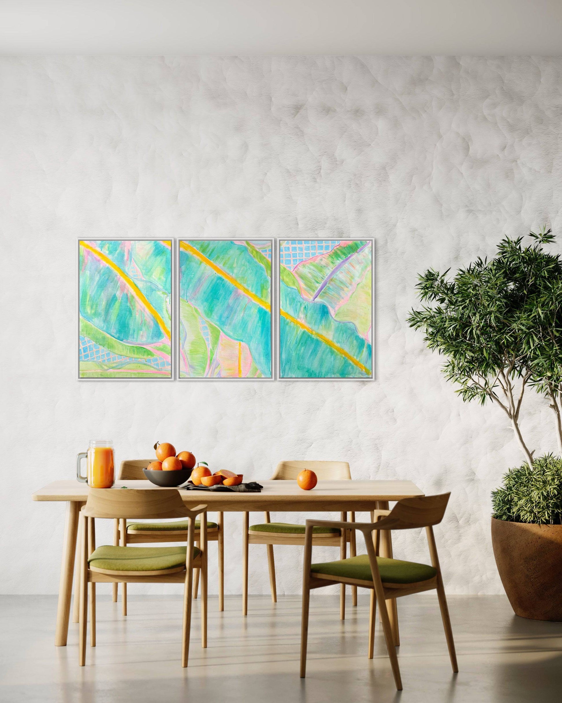 'Banana Triptych'  162cm x 80cm - Kathryn Sillince Artist