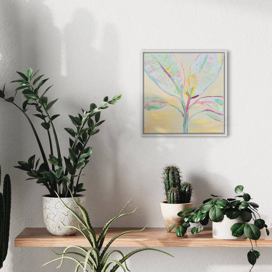 'Pastel Palms'  41cm x 41cm - Kathryn Sillince Artist