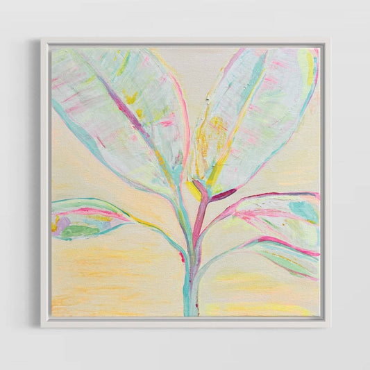 'Pastel Palms'  41cm x 41cm - Kathryn Sillince Artist