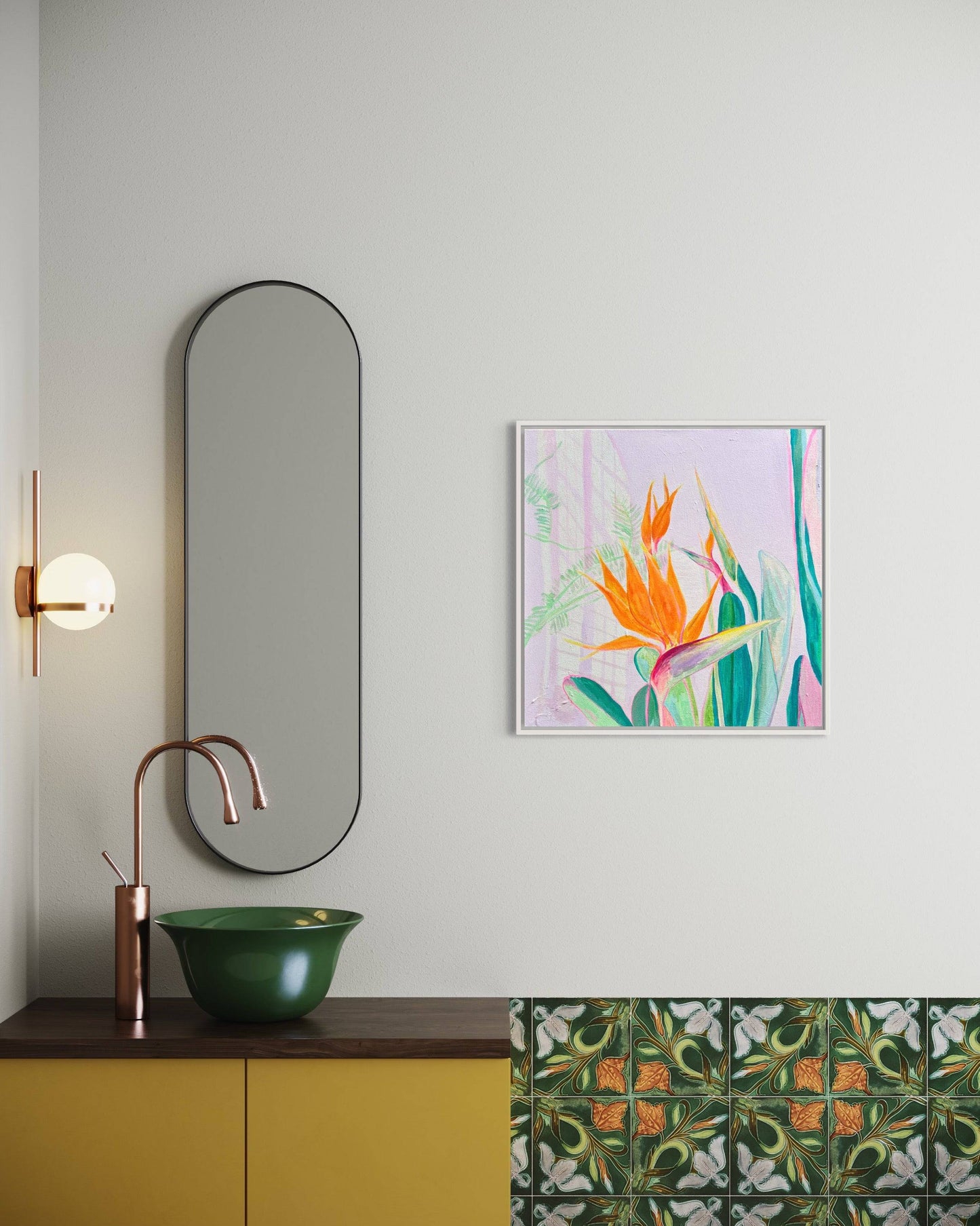 'A Flock Of Orange'  60cm x 60cm - Kathryn Sillince Artist