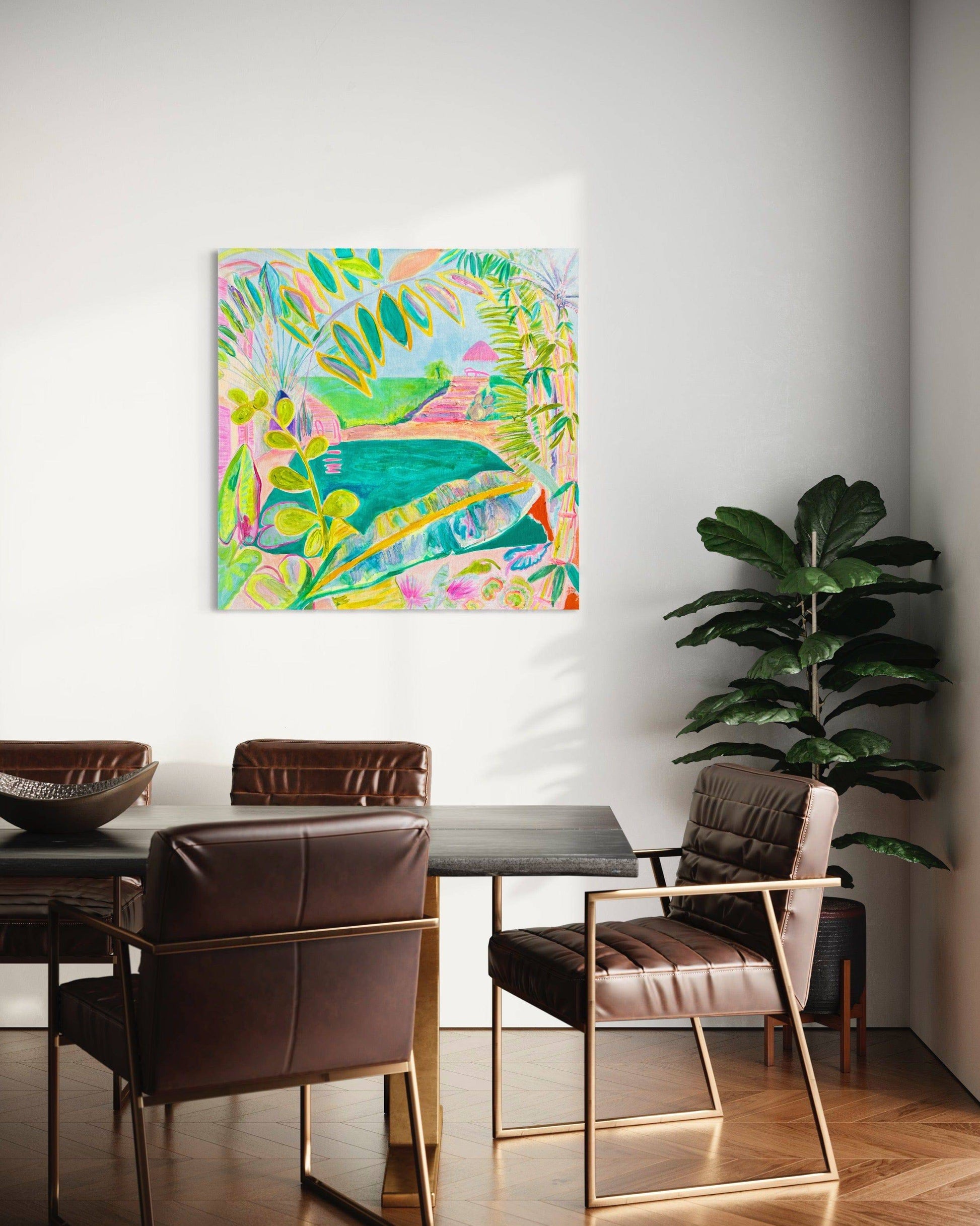 'Woke Up To This'  102cm x 102cm - Kathryn Sillince Artist