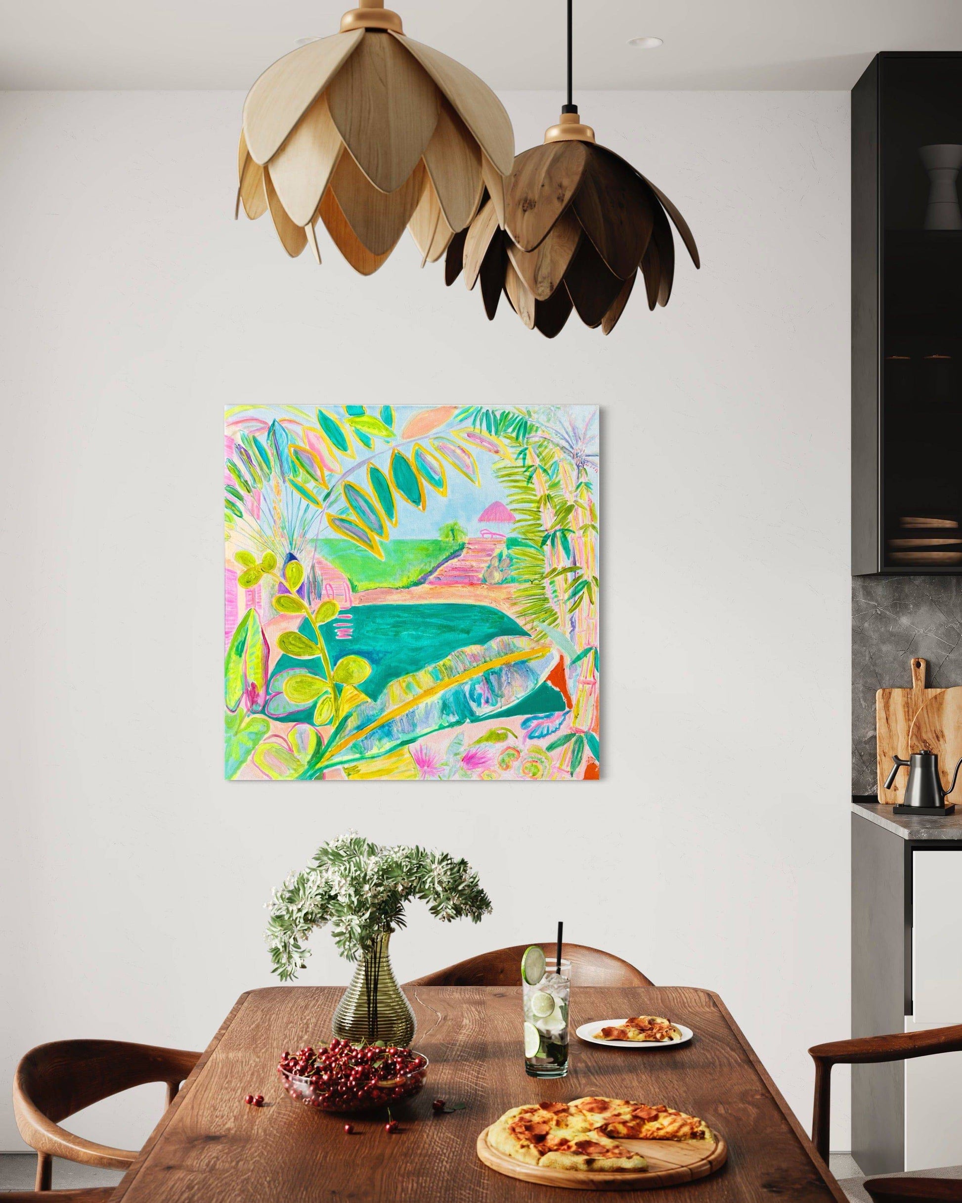 'Woke Up To This'  102cm x 102cm - Kathryn Sillince Artist