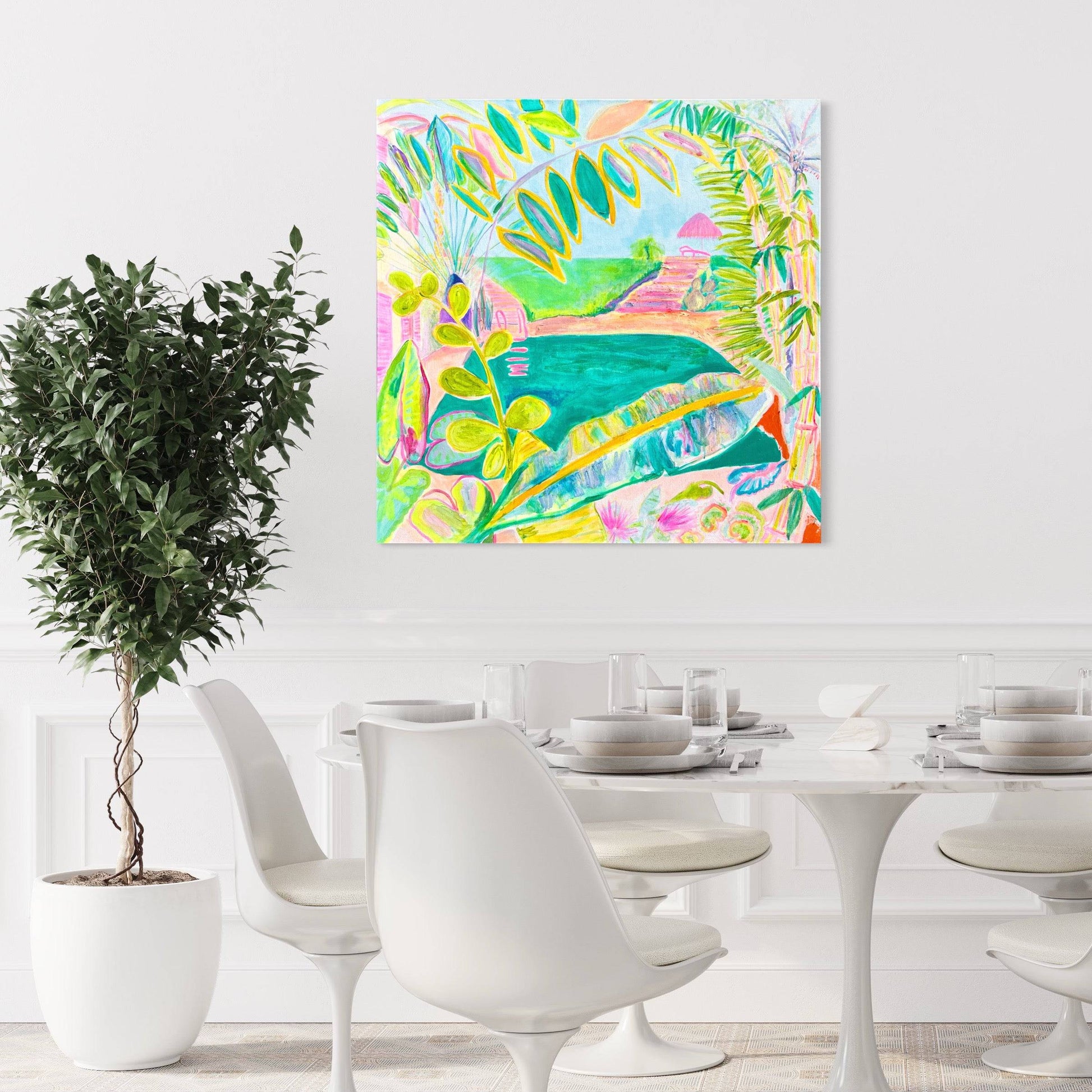 'Woke Up To This'  102cm x 102cm - Kathryn Sillince Artist