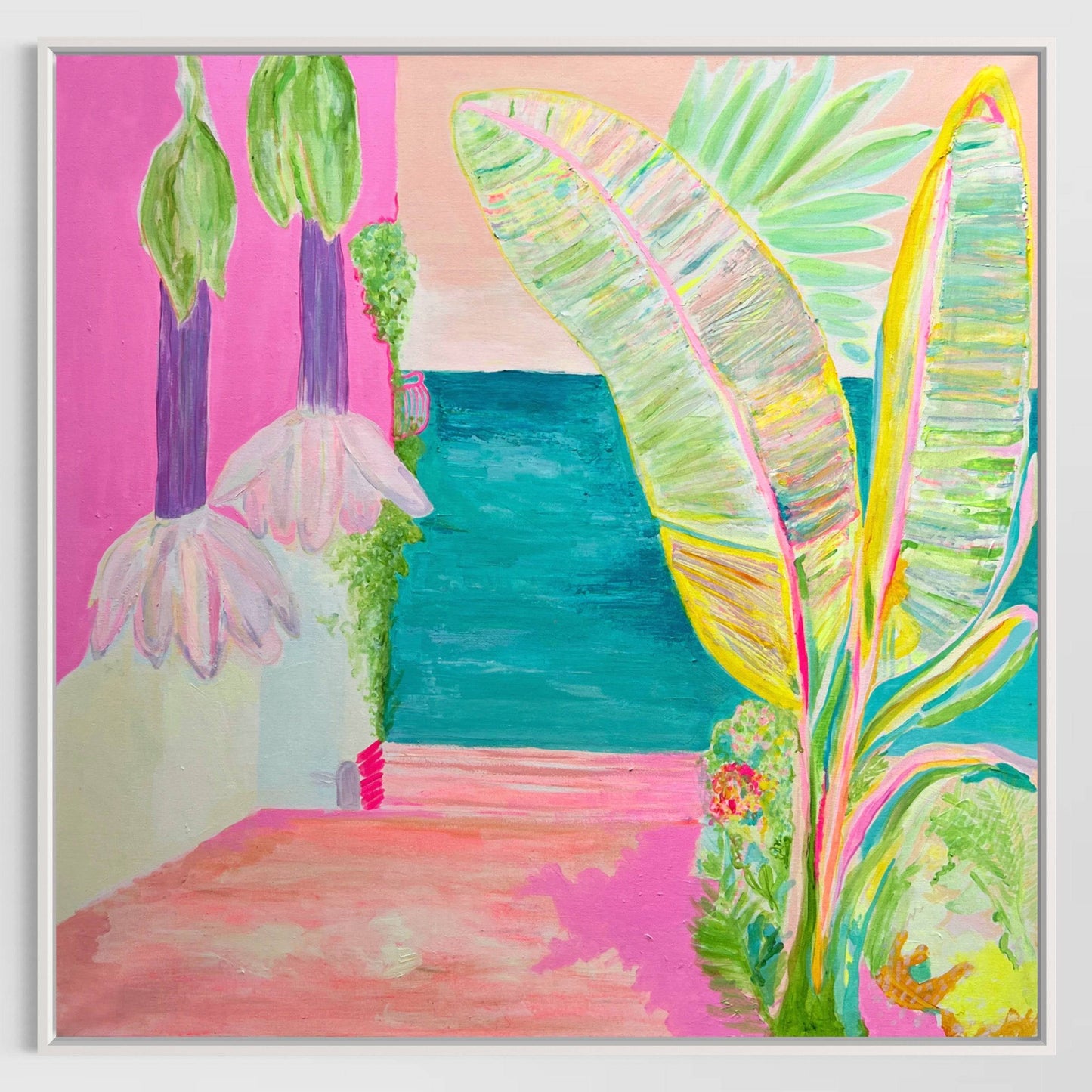 'Vacation Anticipation'  90cm x 90cm - Kathryn Sillince Artist