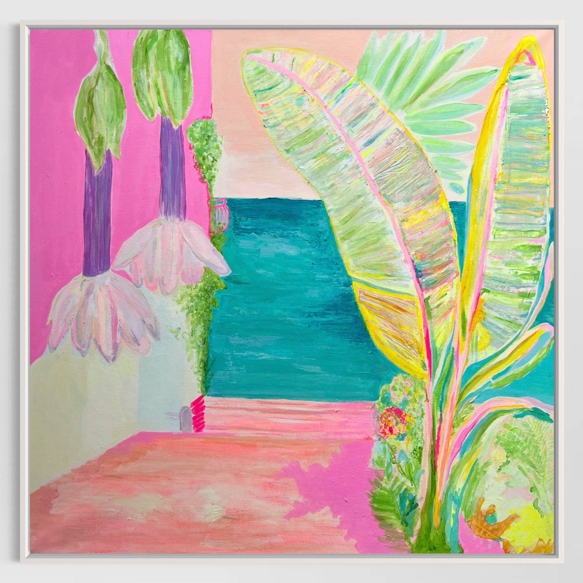'Vacation Anticipation'  90cm x 90cm - Kathryn Sillince Artist