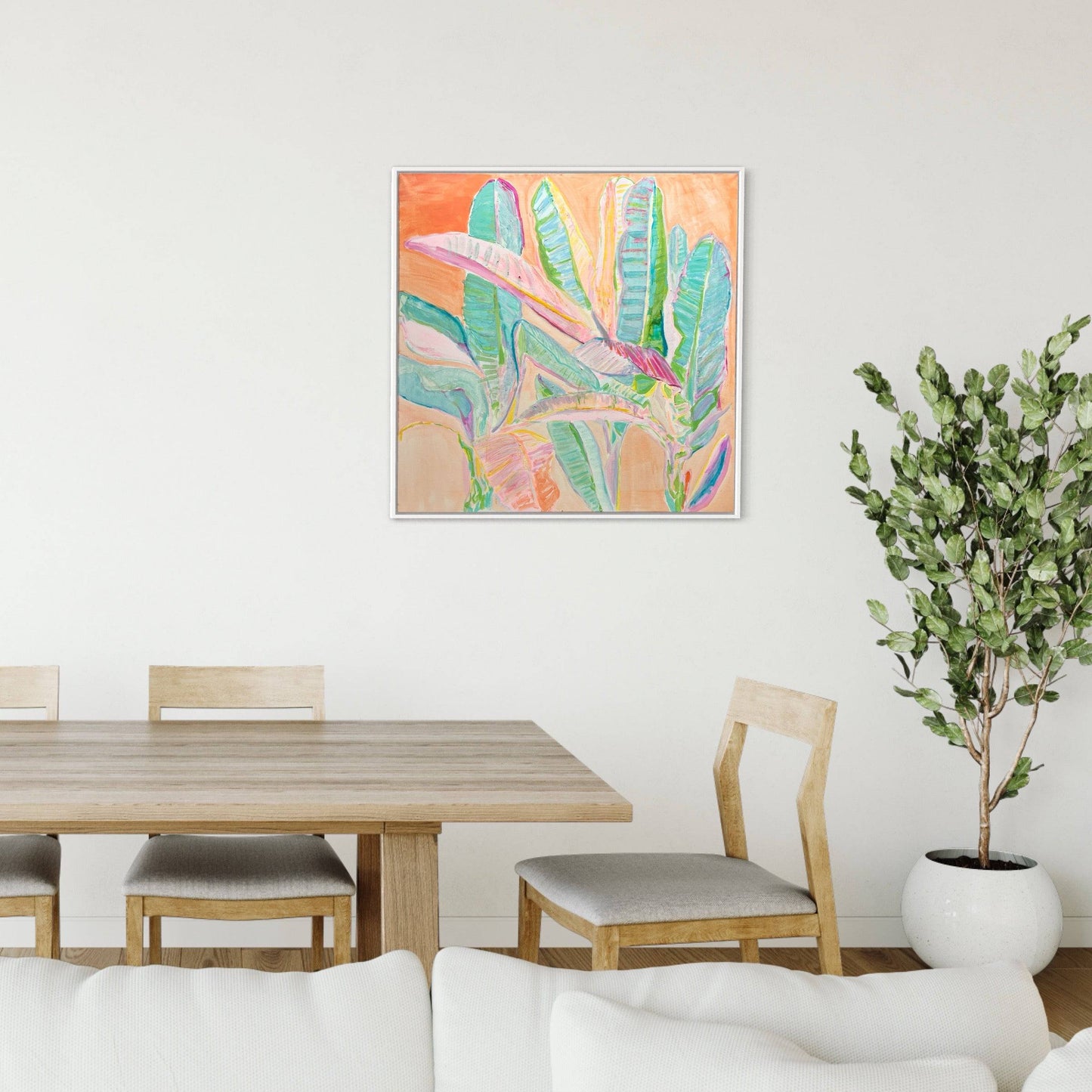 'Banana Leaves Study'  90cm x 90cm - Kathryn Sillince Artist