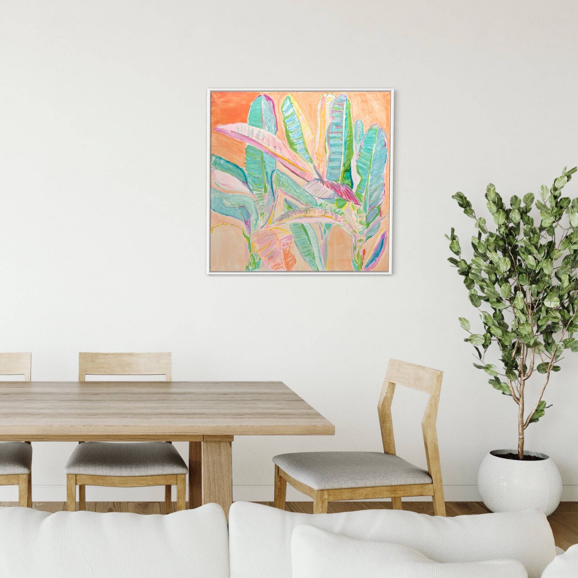 'Banana Leaves Study'  90cm x 90cm - Kathryn Sillince Artist