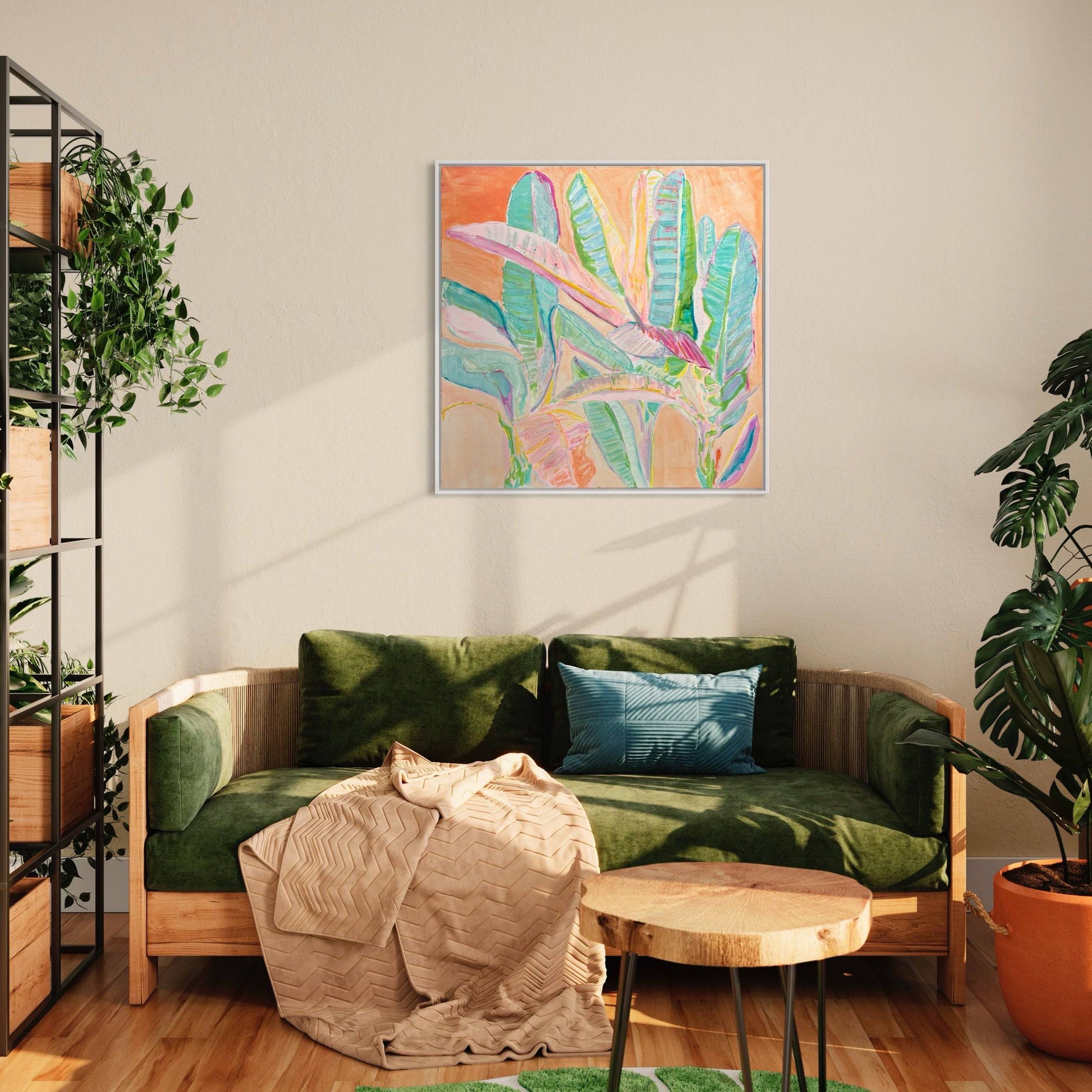 'Banana Leaves Study'  90cm x 90cm - Kathryn Sillince Artist