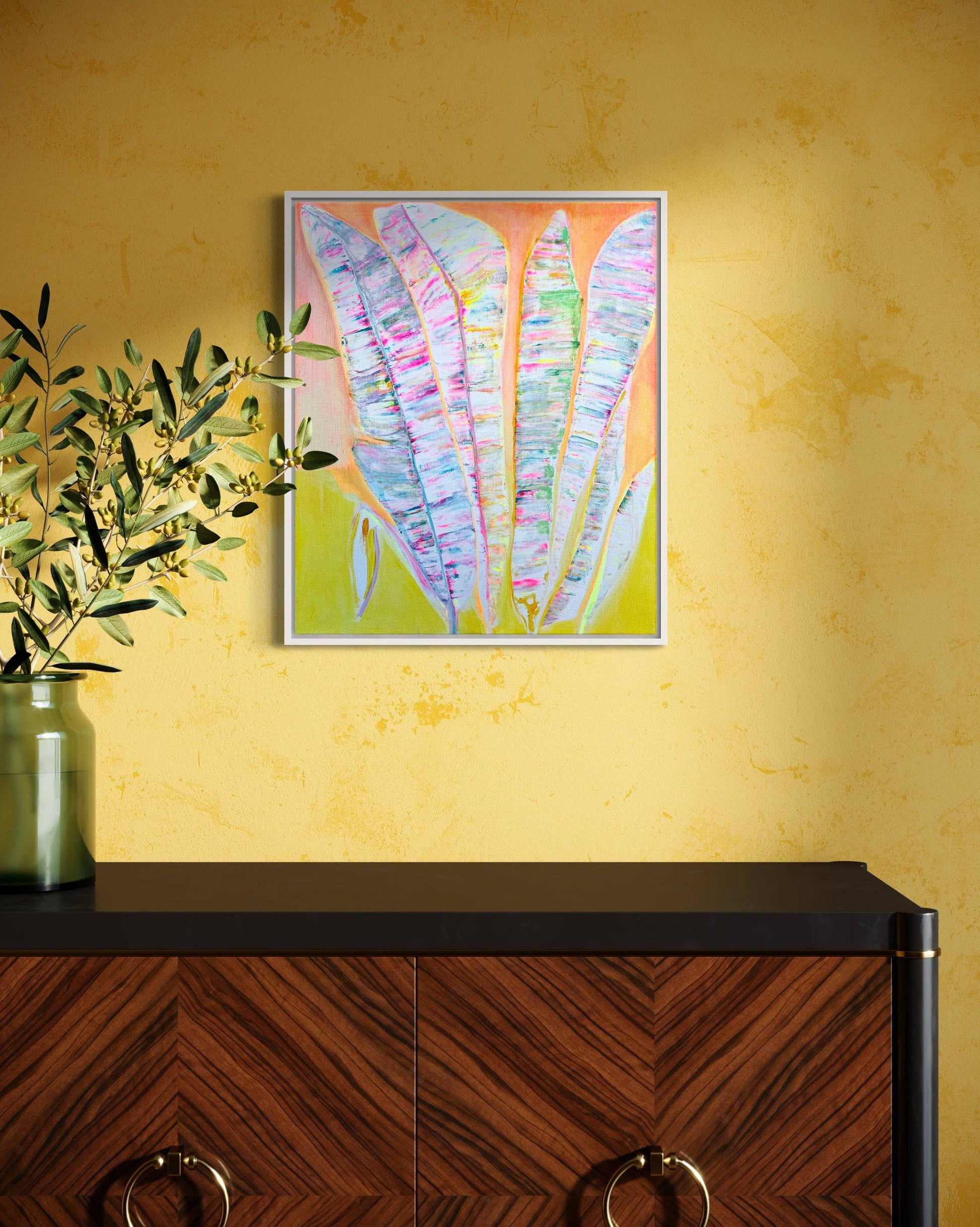 'Rainbow Palms At Sundown'  51cm x 61cm - Kathryn Sillince Artist