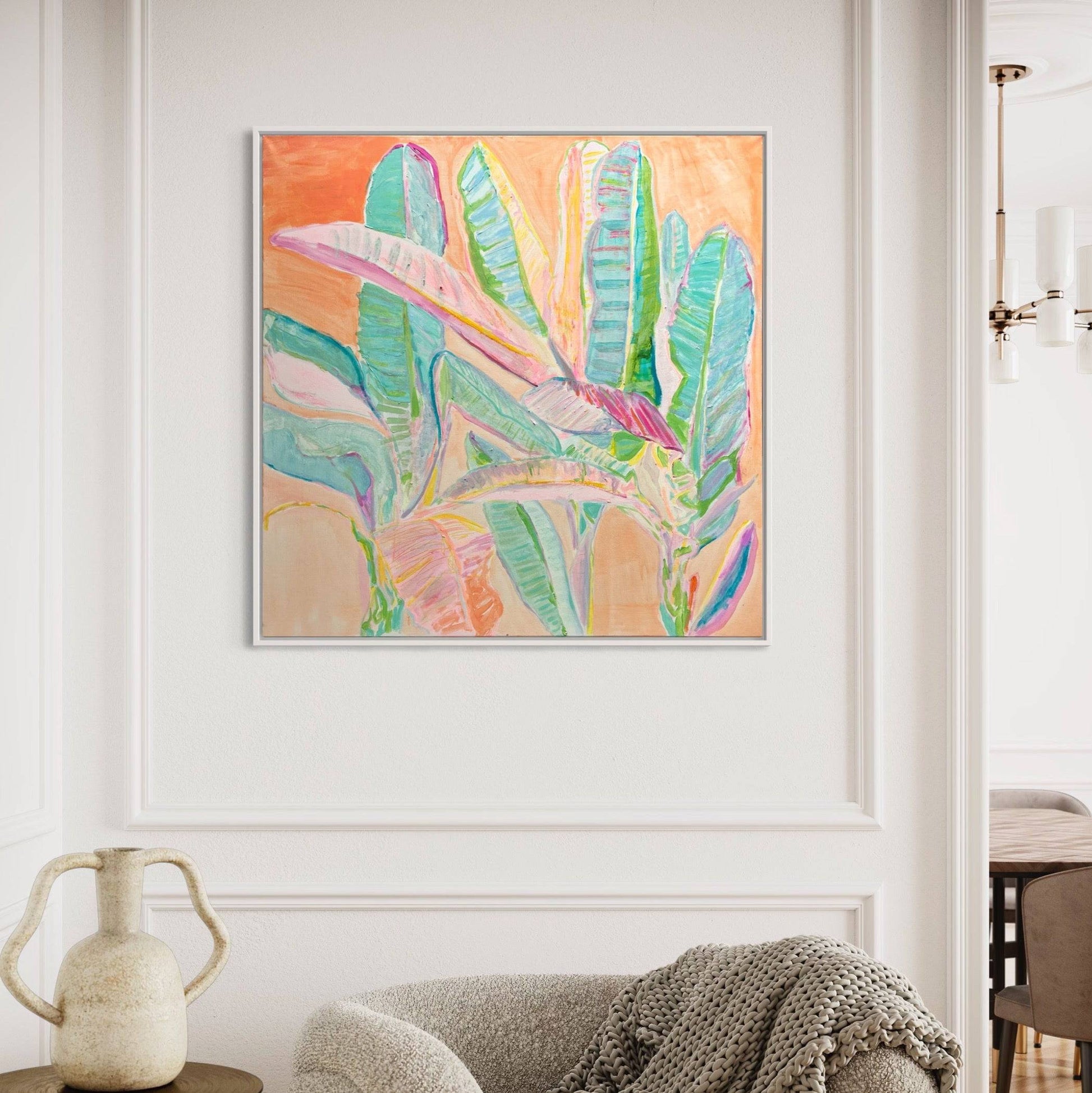 'Banana Leaves Study'  90cm x 90cm - Kathryn Sillince Artist