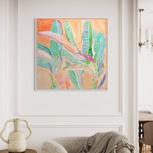 'Banana Leaves Study'  90cm x 90cm - Kathryn Sillince Artist