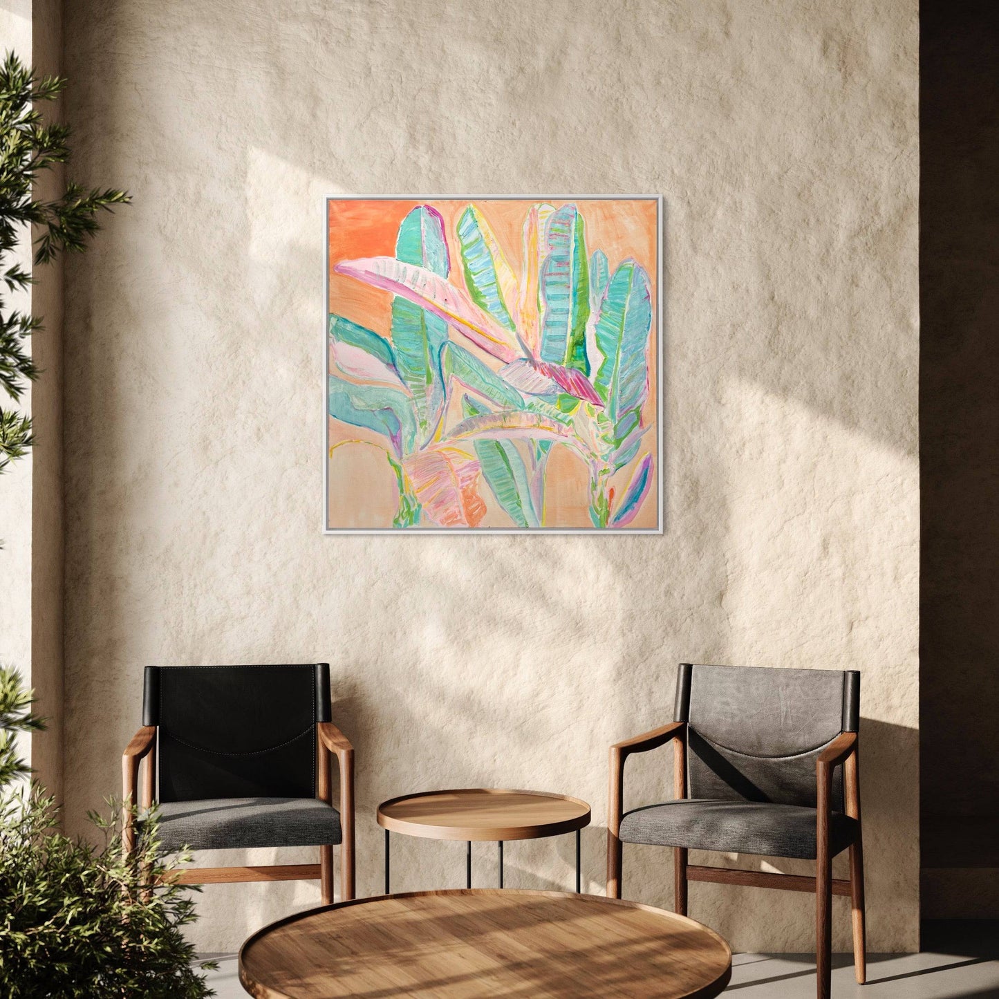 'Banana Leaves Study'  90cm x 90cm - Kathryn Sillince Artist