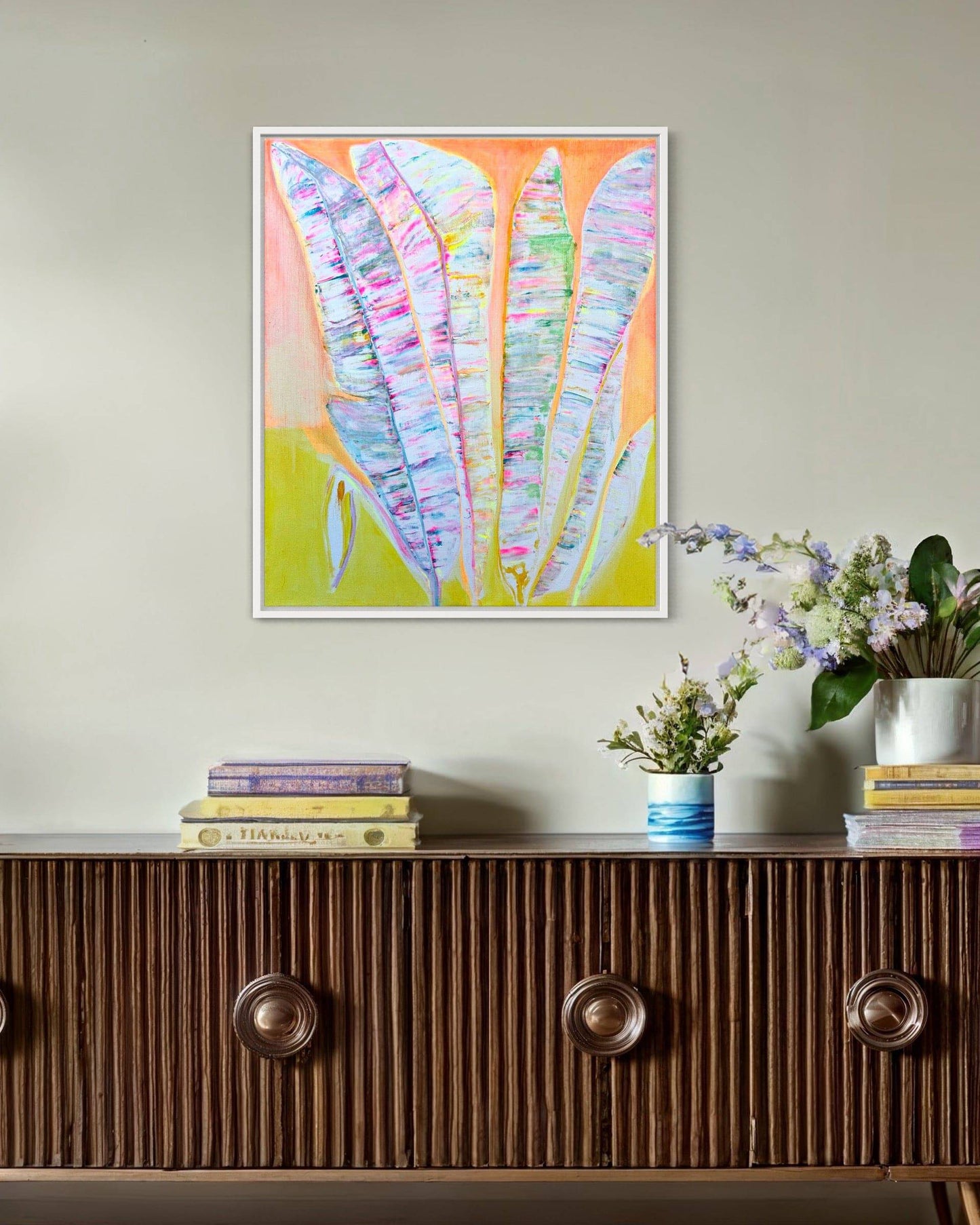 'Rainbow Palms At Sundown'  51cm x 61cm - Kathryn Sillince Artist