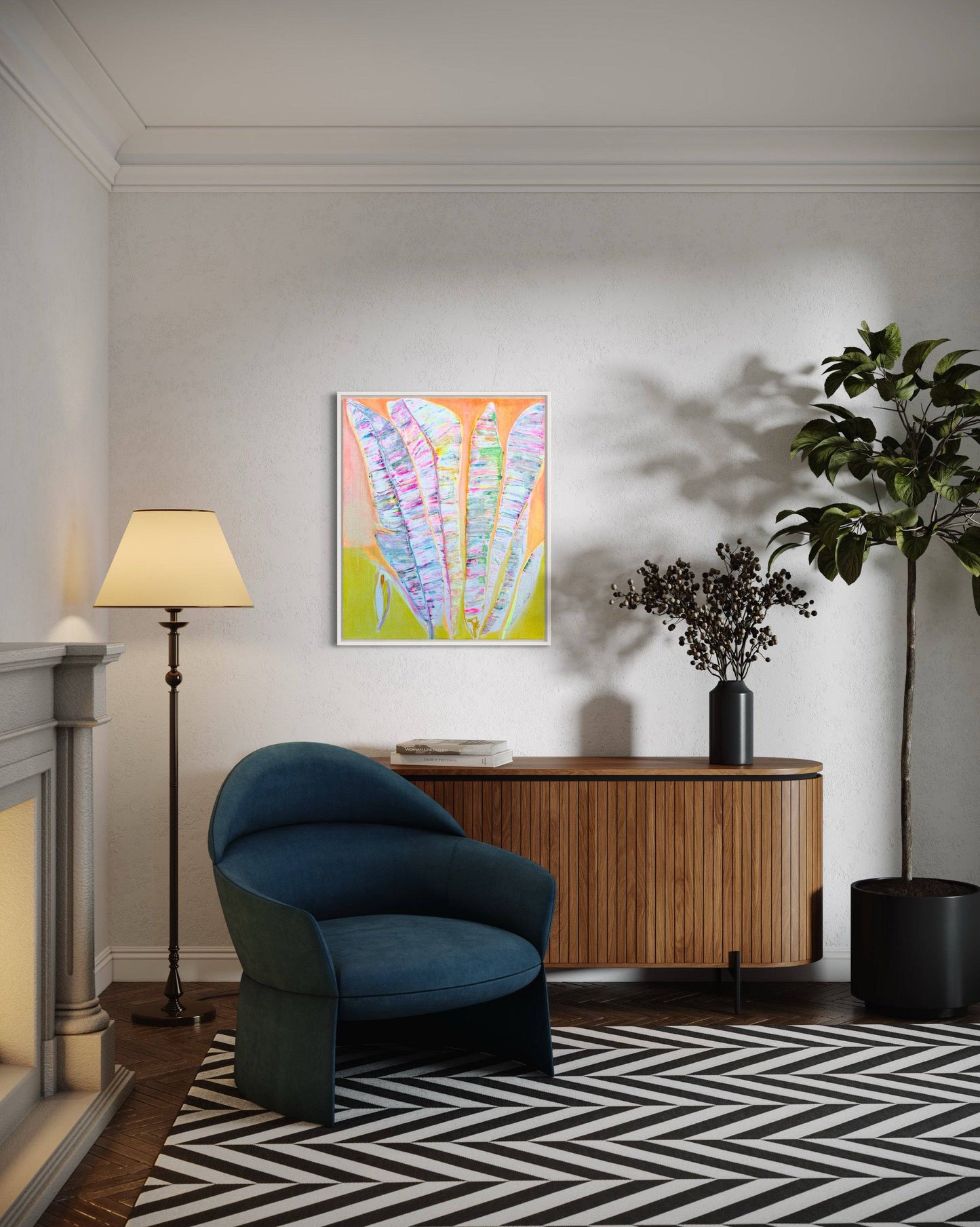 'Rainbow Palms At Sundown'  51cm x 61cm - Kathryn Sillince Artist