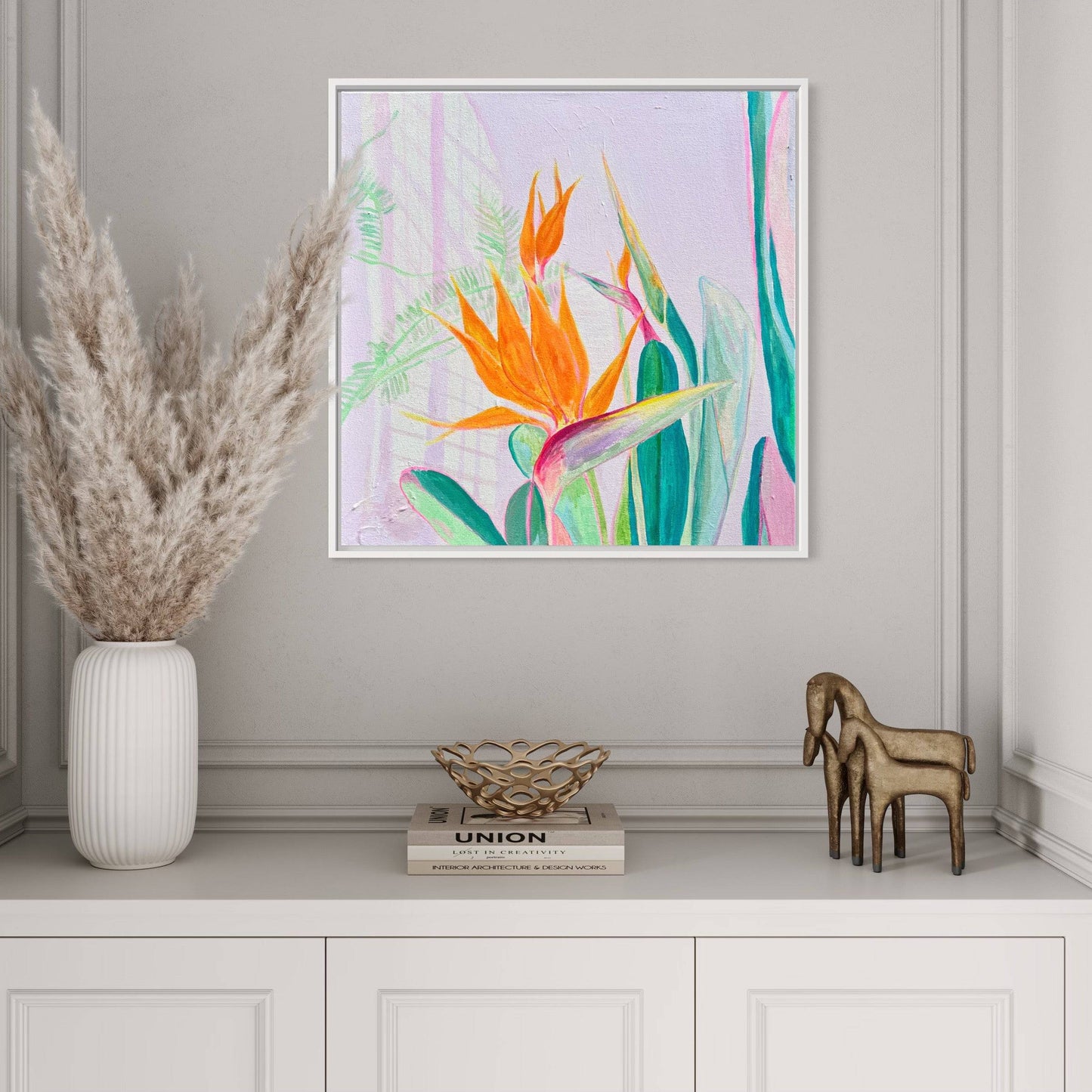 'A Flock Of Orange'  60cm x 60cm - Kathryn Sillince Artist