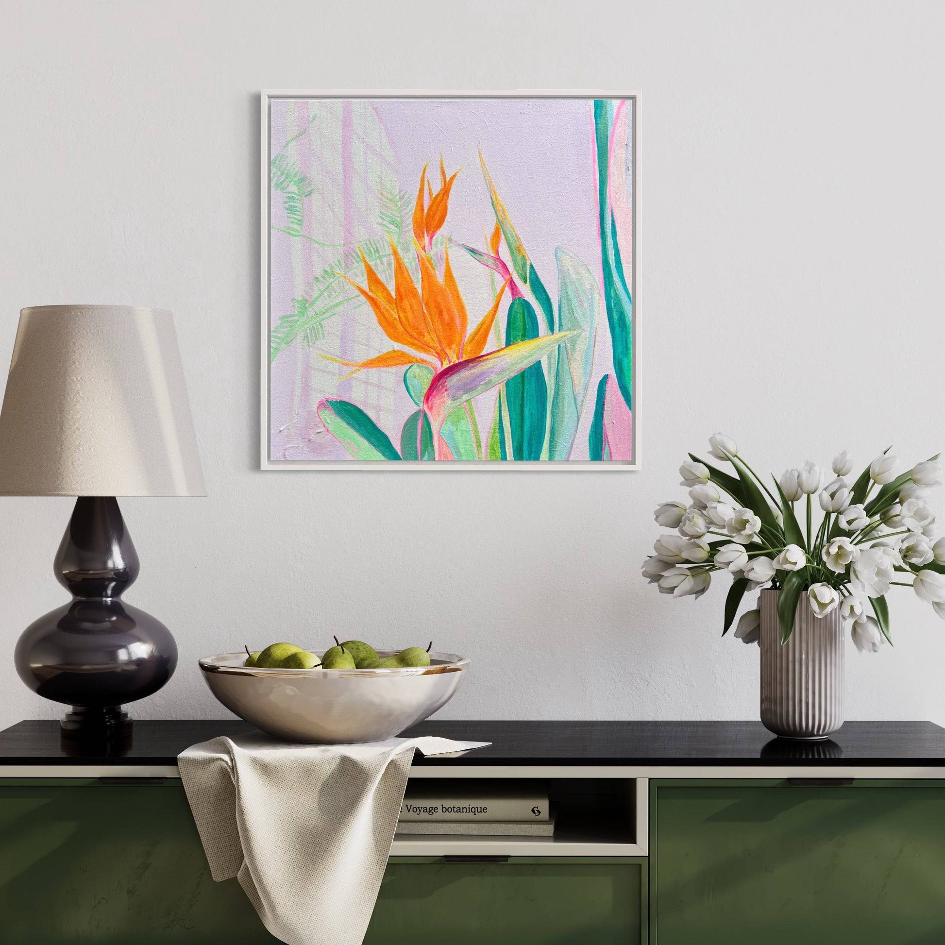 'A Flock Of Orange'  60cm x 60cm - Kathryn Sillince Artist