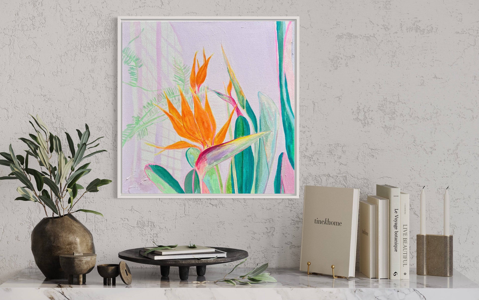 'A Flock Of Orange'  60cm x 60cm - Kathryn Sillince Artist