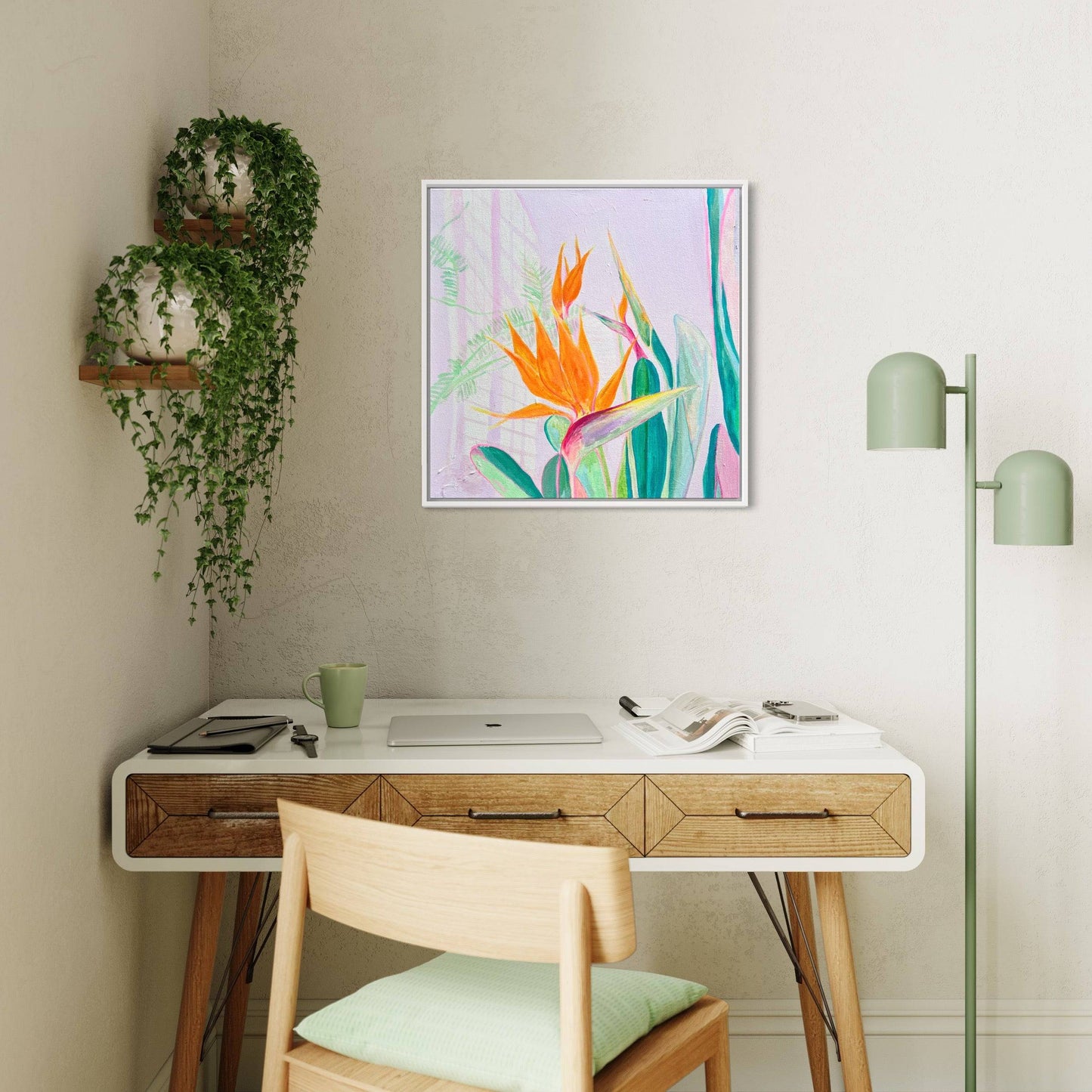 'A Flock Of Orange'  60cm x 60cm - Kathryn Sillince Artist