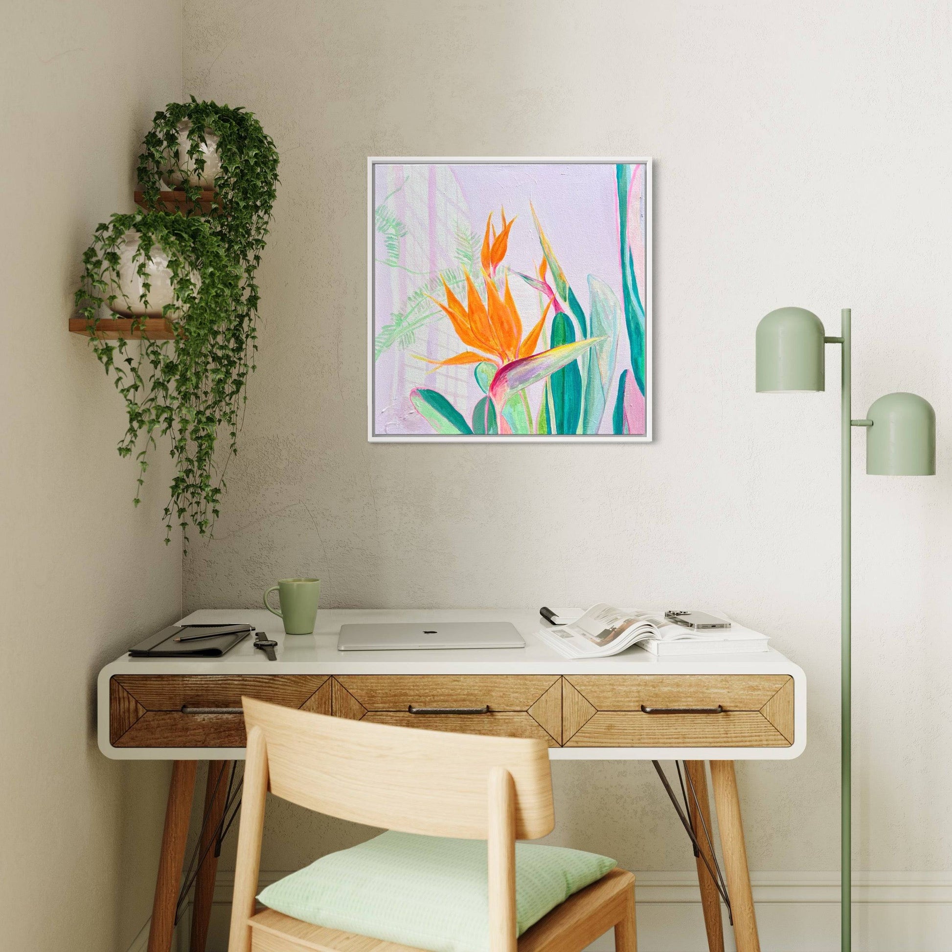 'A Flock Of Orange'  60cm x 60cm - Kathryn Sillince Artist