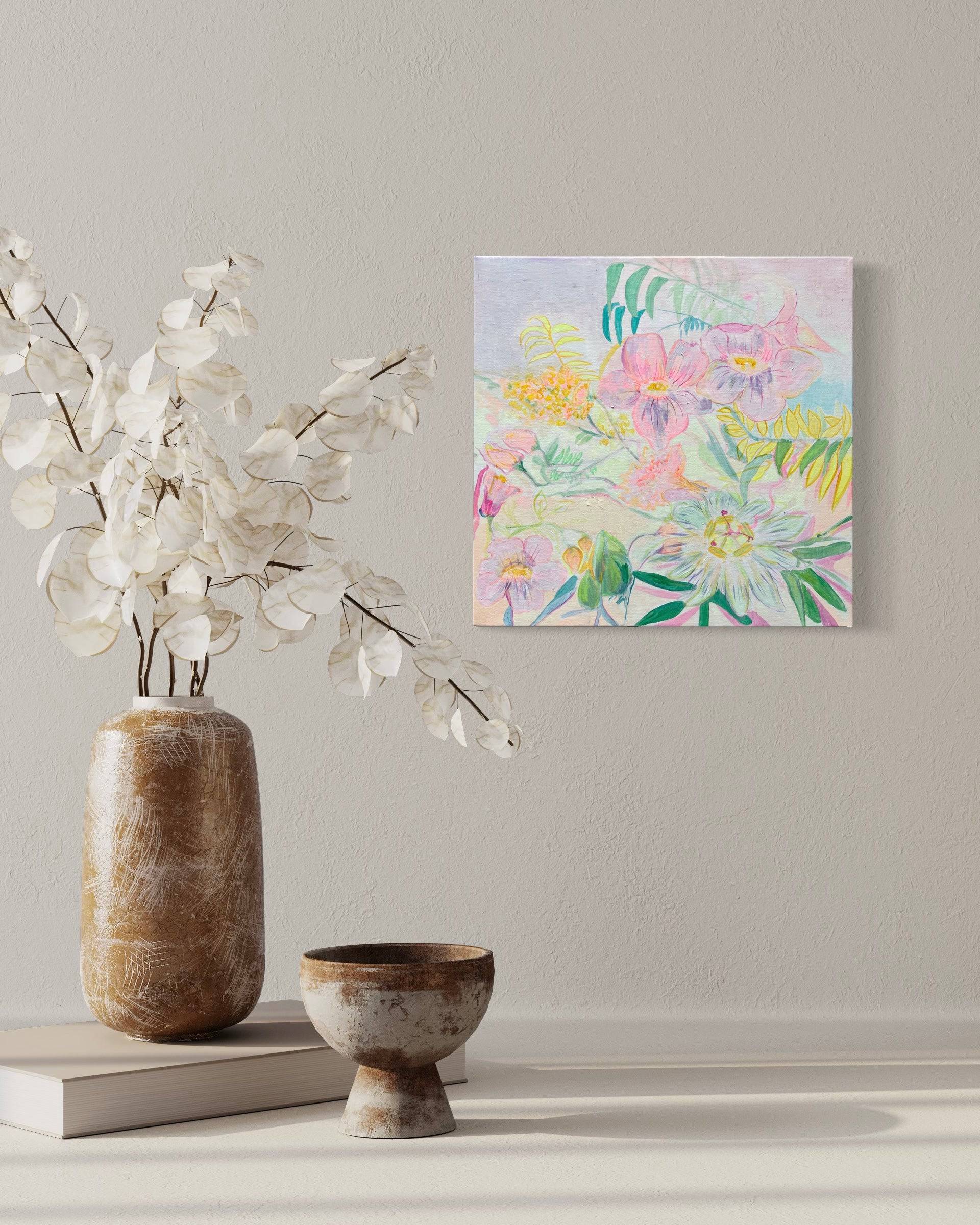 'Passiflora Anastasia'  45cm x 45cm - Kathryn Sillince Artist