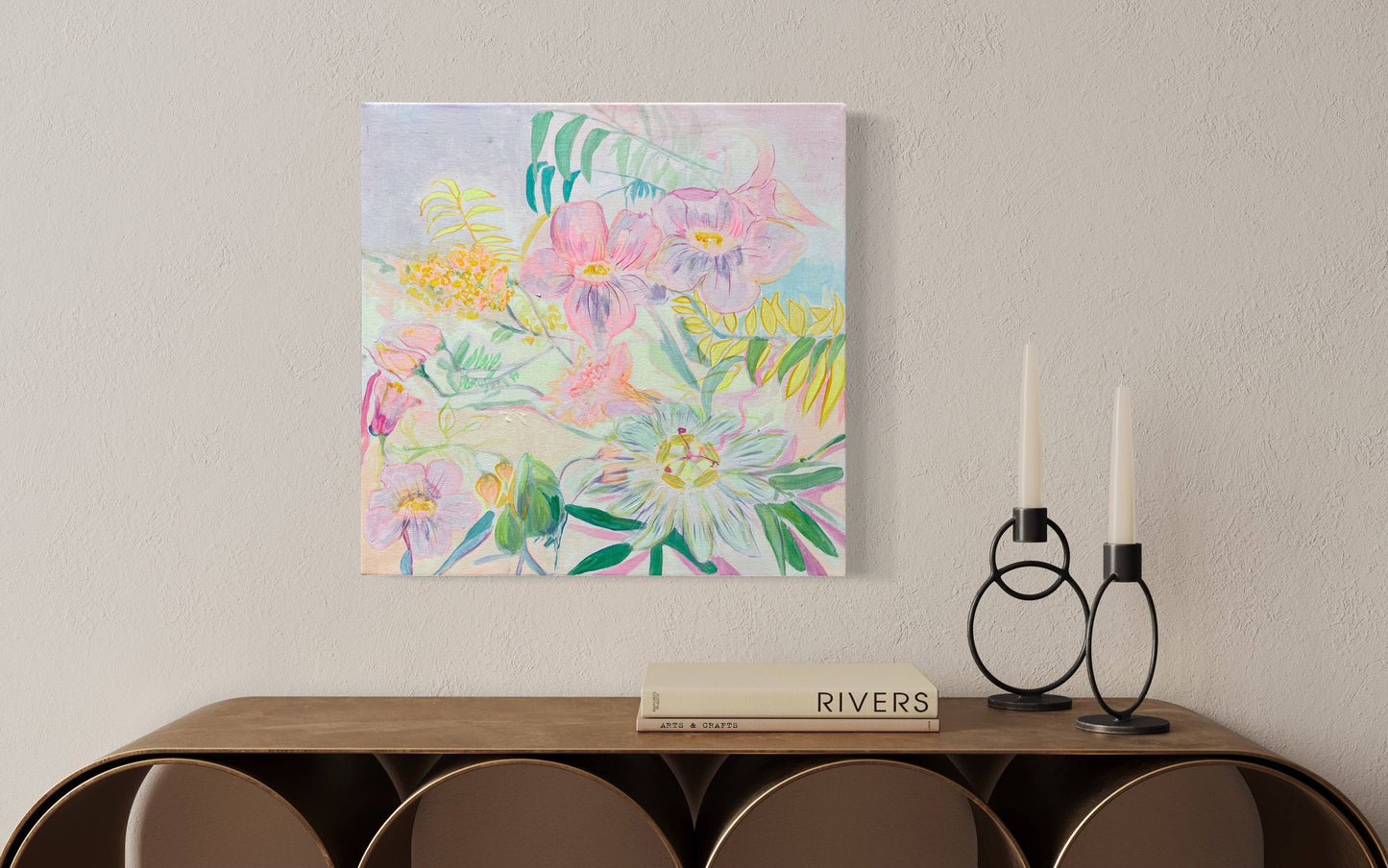'Passiflora Anastasia'  45cm x 45cm - Kathryn Sillince Artist