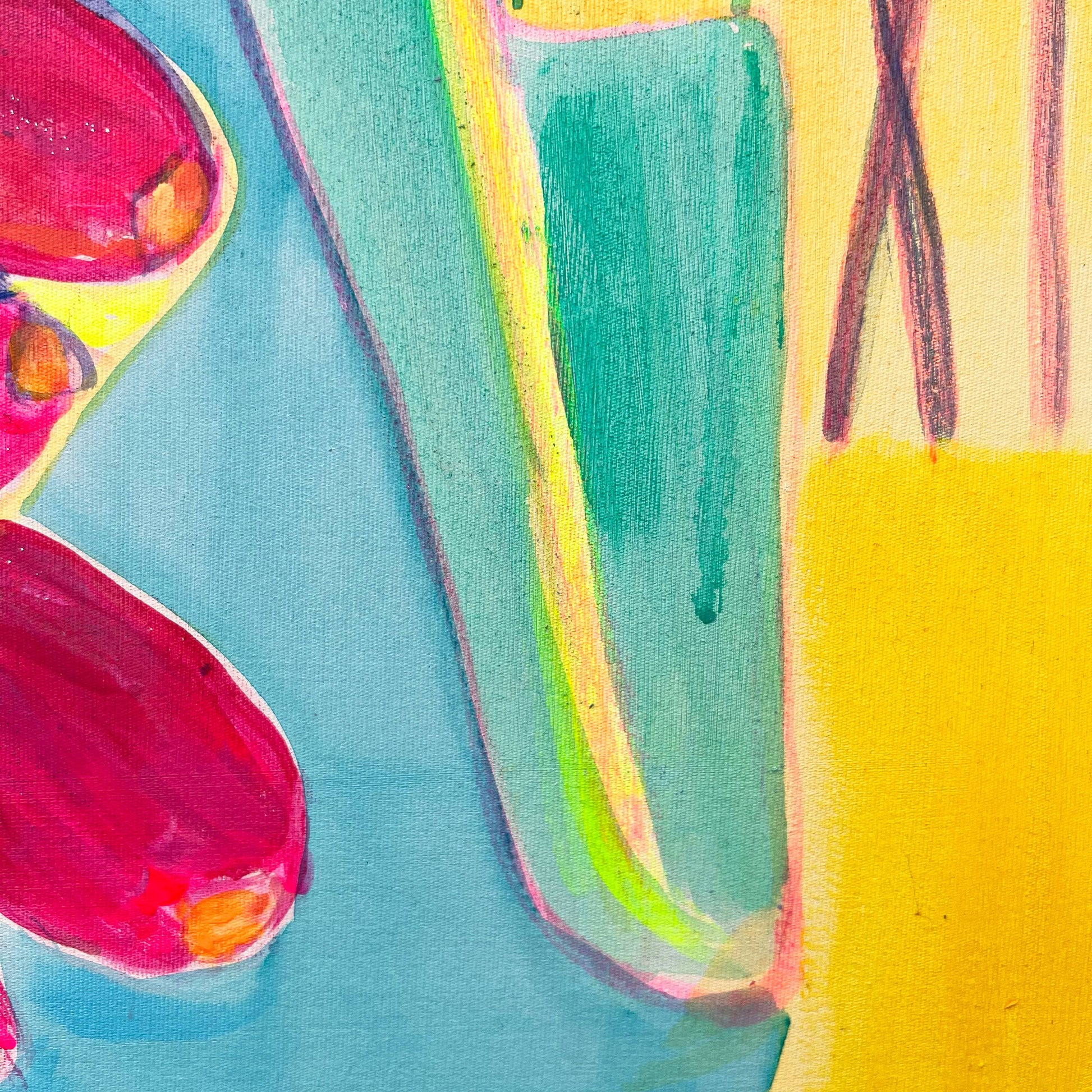 'Musa Velutina at Sunset'  51cm x 51cm - Kathryn Sillince Artist