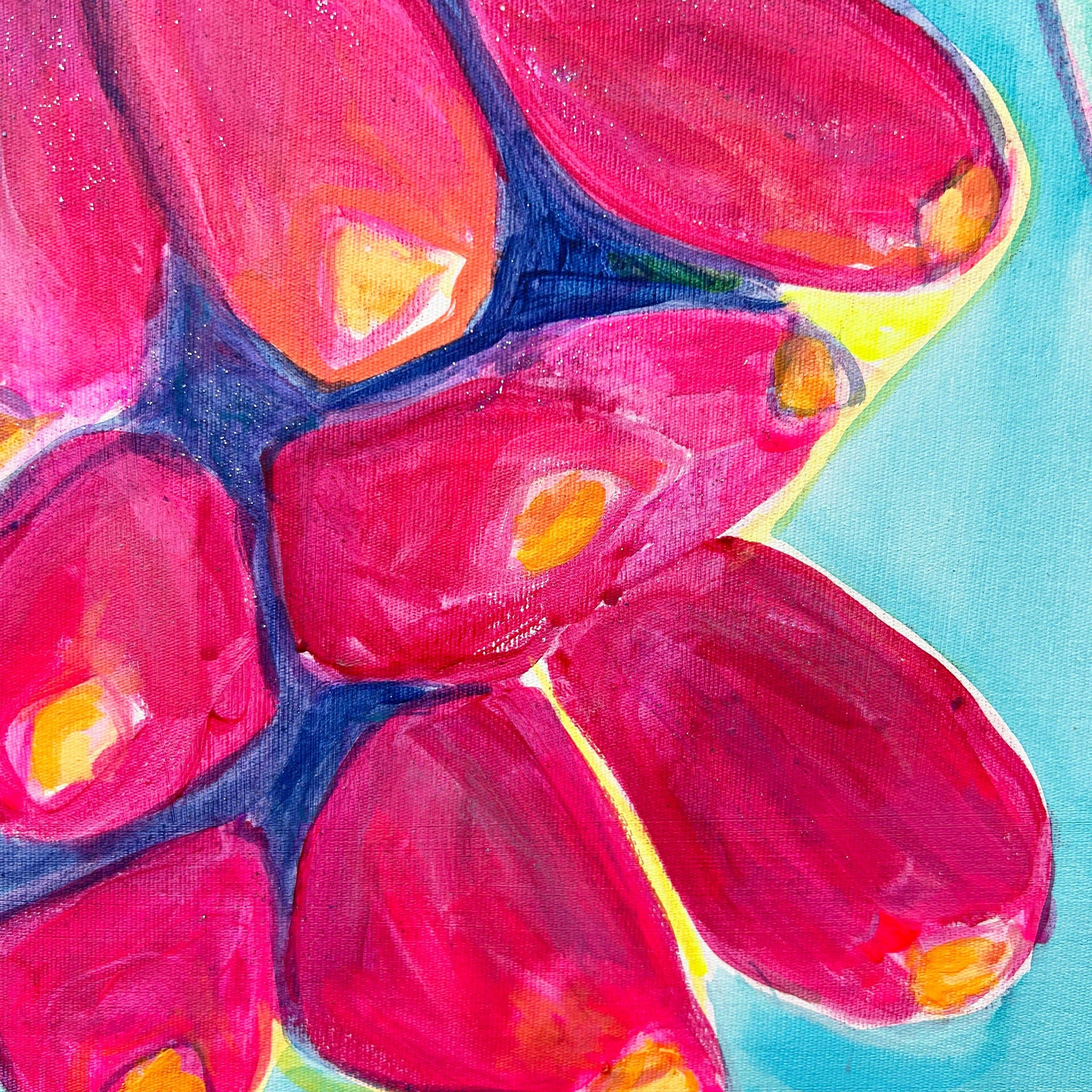 'Musa Velutina at Sunset'  51cm x 51cm - Kathryn Sillince Artist