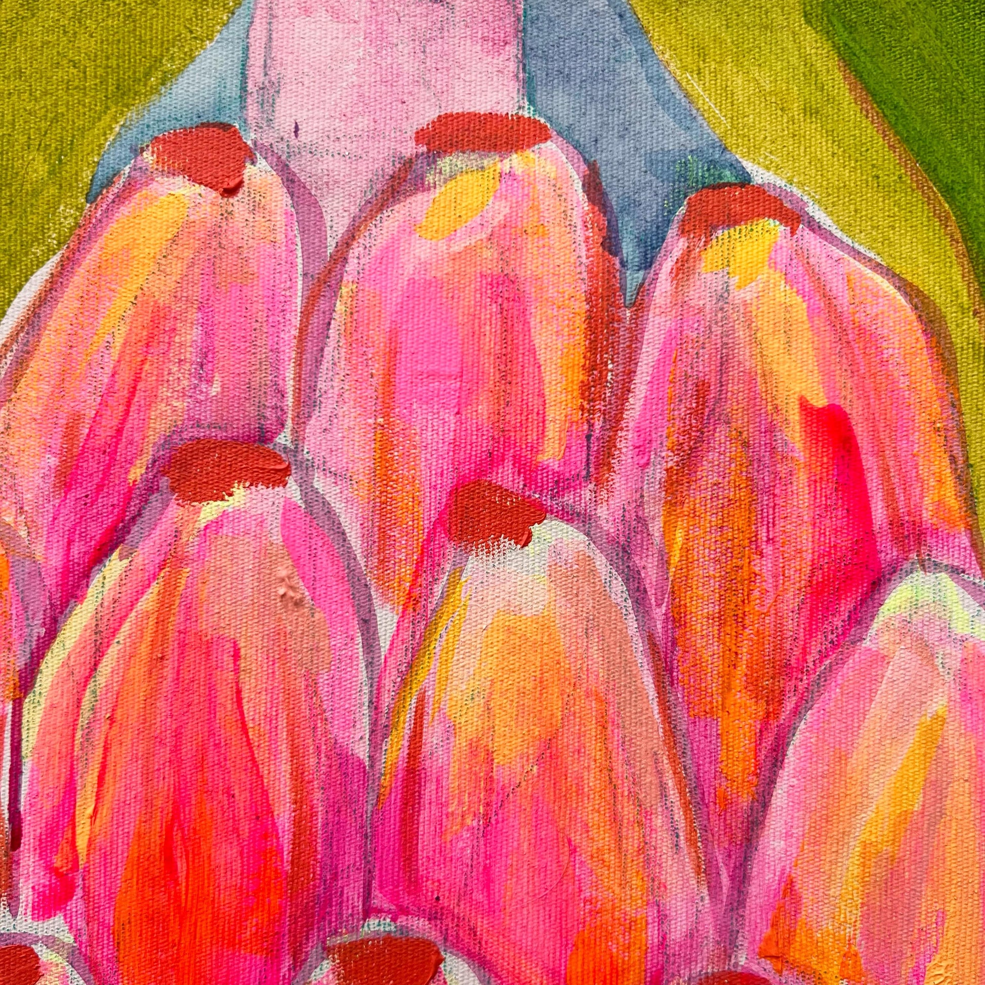 'Pink Bananas at Dusk'  51cm x 51cm - Kathryn Sillince Artist
