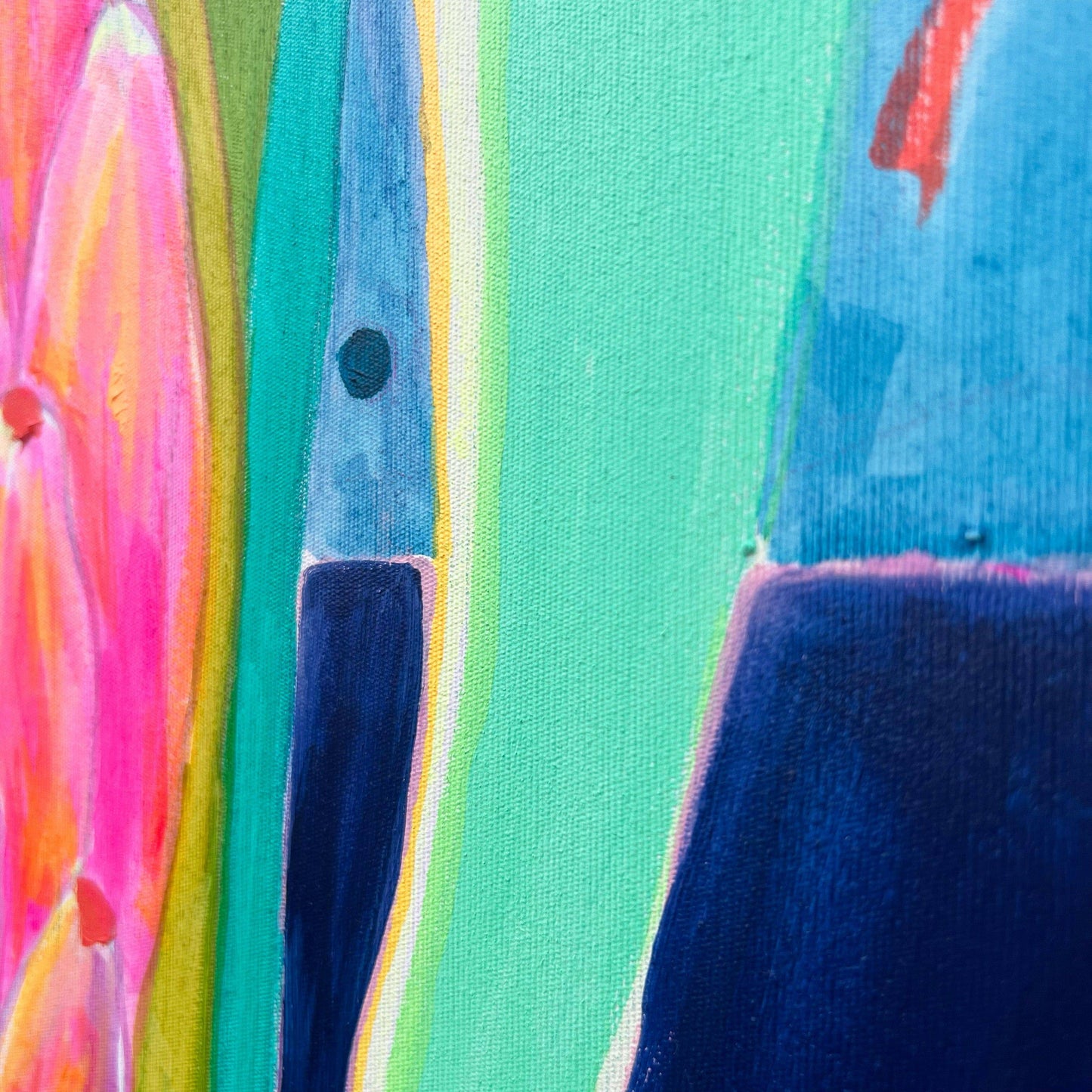 'Pink Bananas at Dusk'  51cm x 51cm - Kathryn Sillince Artist