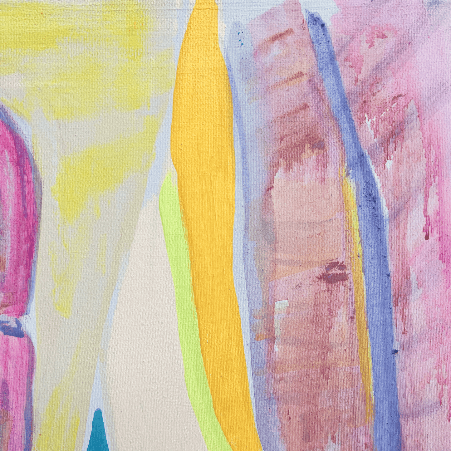 'Purple and Yellow Banana Study'  51cm x 51cm - Kathryn Sillince Artist