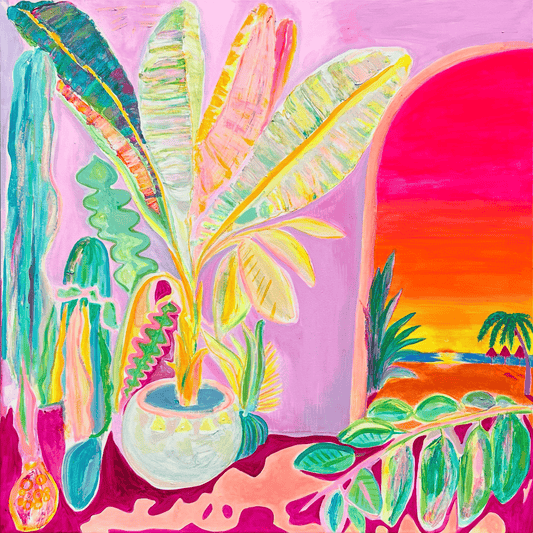 'Reflecting On A Perfect Day'  90cm x 90cm - Kathryn Sillince Artist