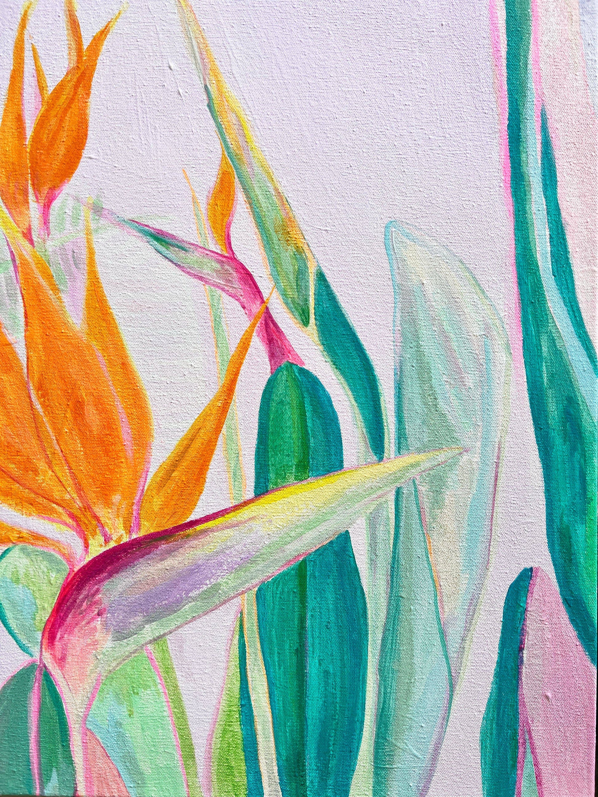 'A Flock Of Orange'  60cm x 60cm - Kathryn Sillince Artist