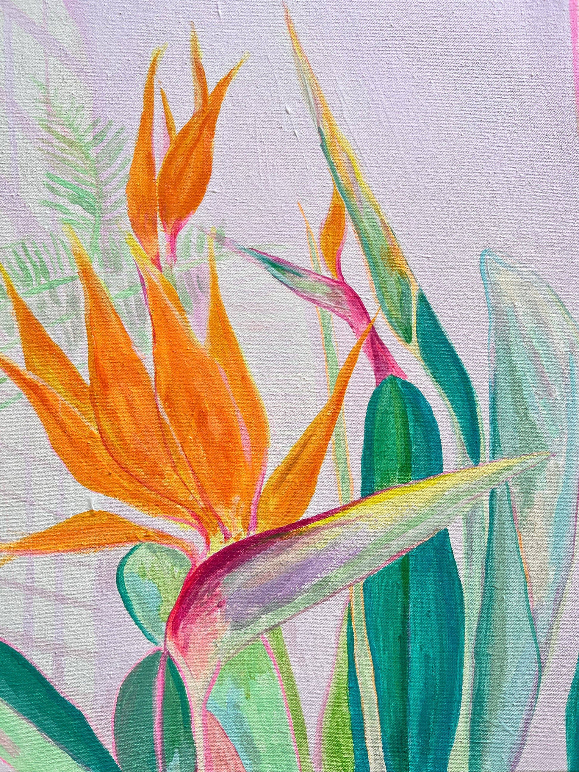 'A Flock Of Orange'  60cm x 60cm - Kathryn Sillince Artist