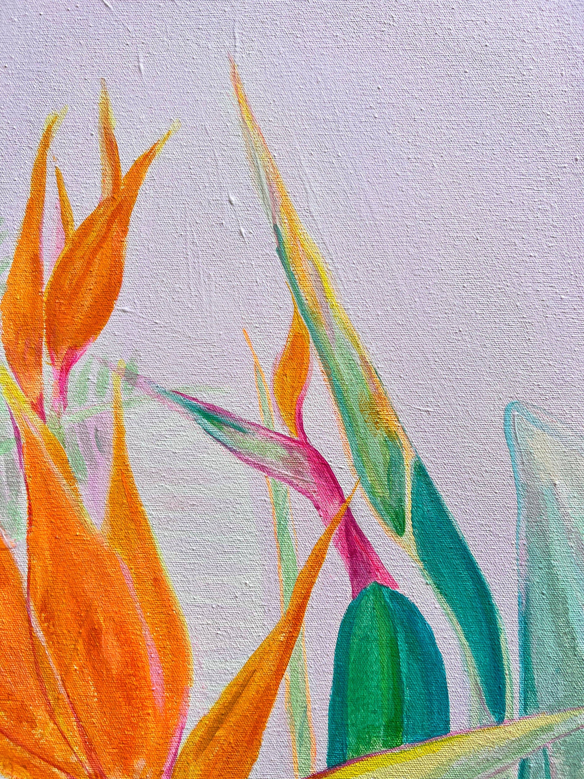 'A Flock Of Orange'  60cm x 60cm - Kathryn Sillince Artist