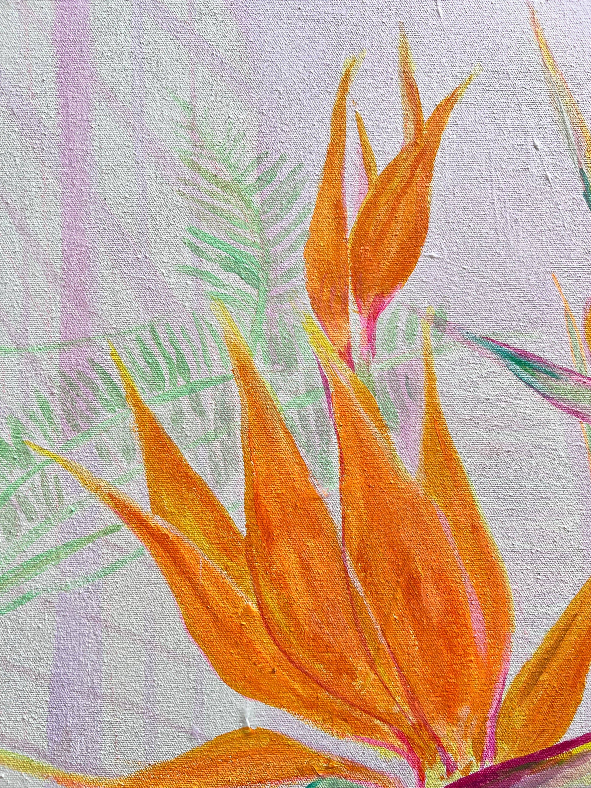 'A Flock Of Orange'  60cm x 60cm - Kathryn Sillince Artist