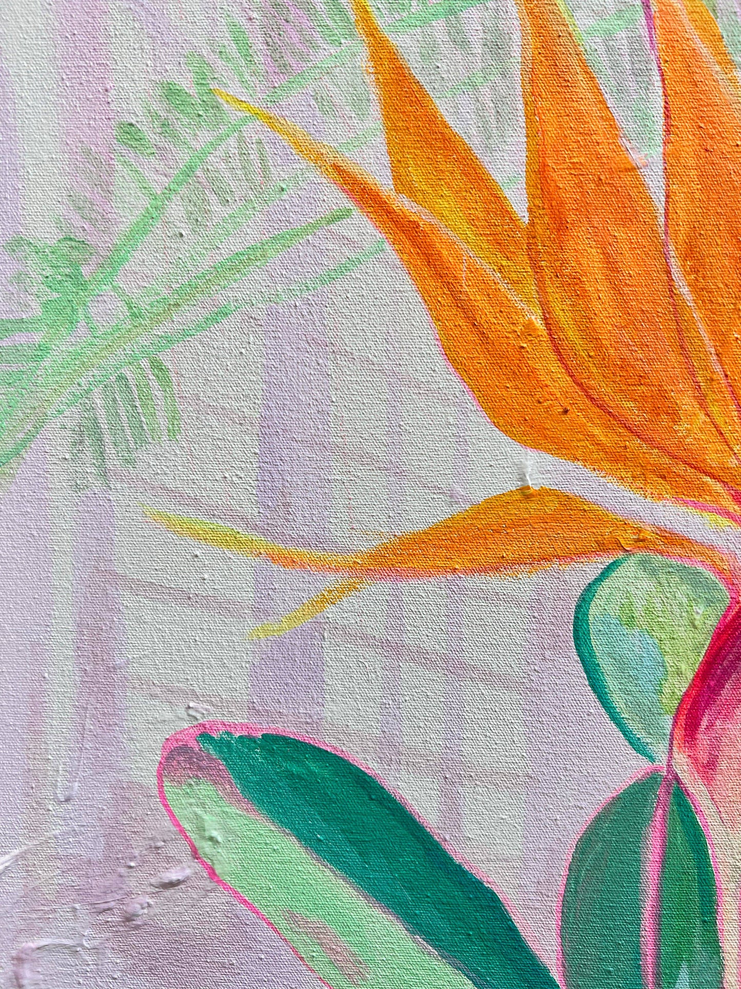 'A Flock Of Orange'  60cm x 60cm - Kathryn Sillince Artist