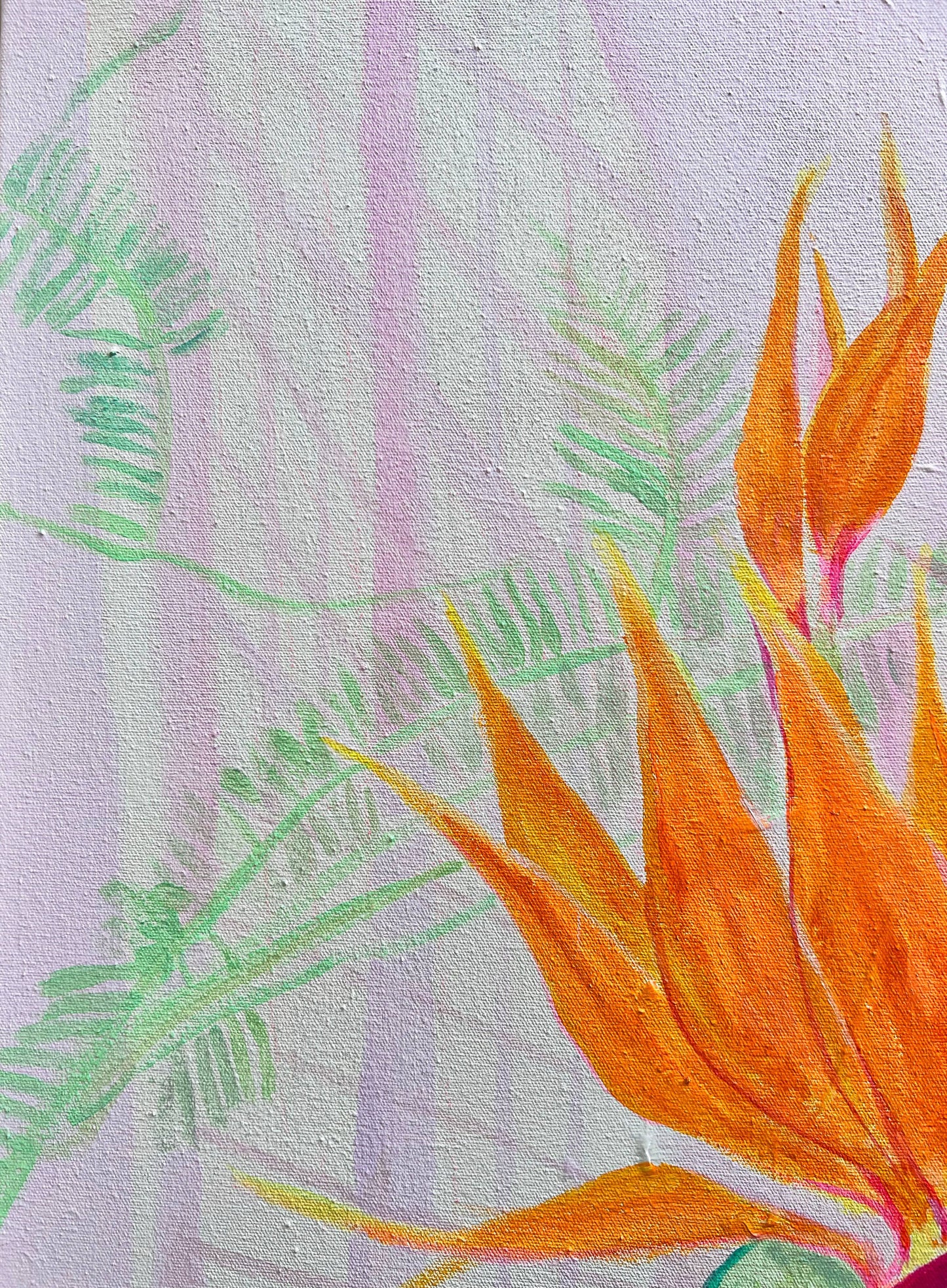 'A Flock Of Orange'  60cm x 60cm - Kathryn Sillince Artist