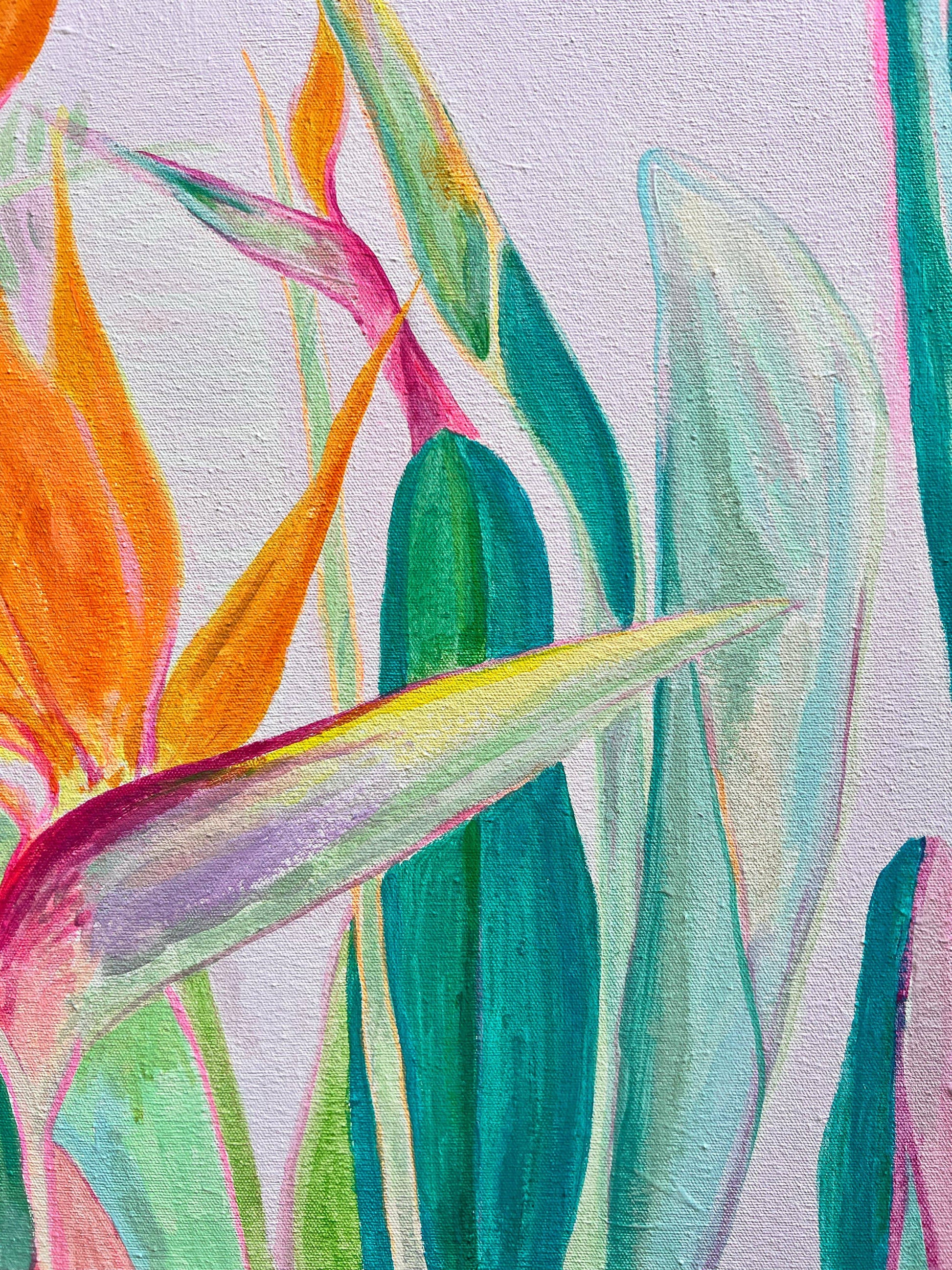 'A Flock Of Orange'  60cm x 60cm - Kathryn Sillince Artist