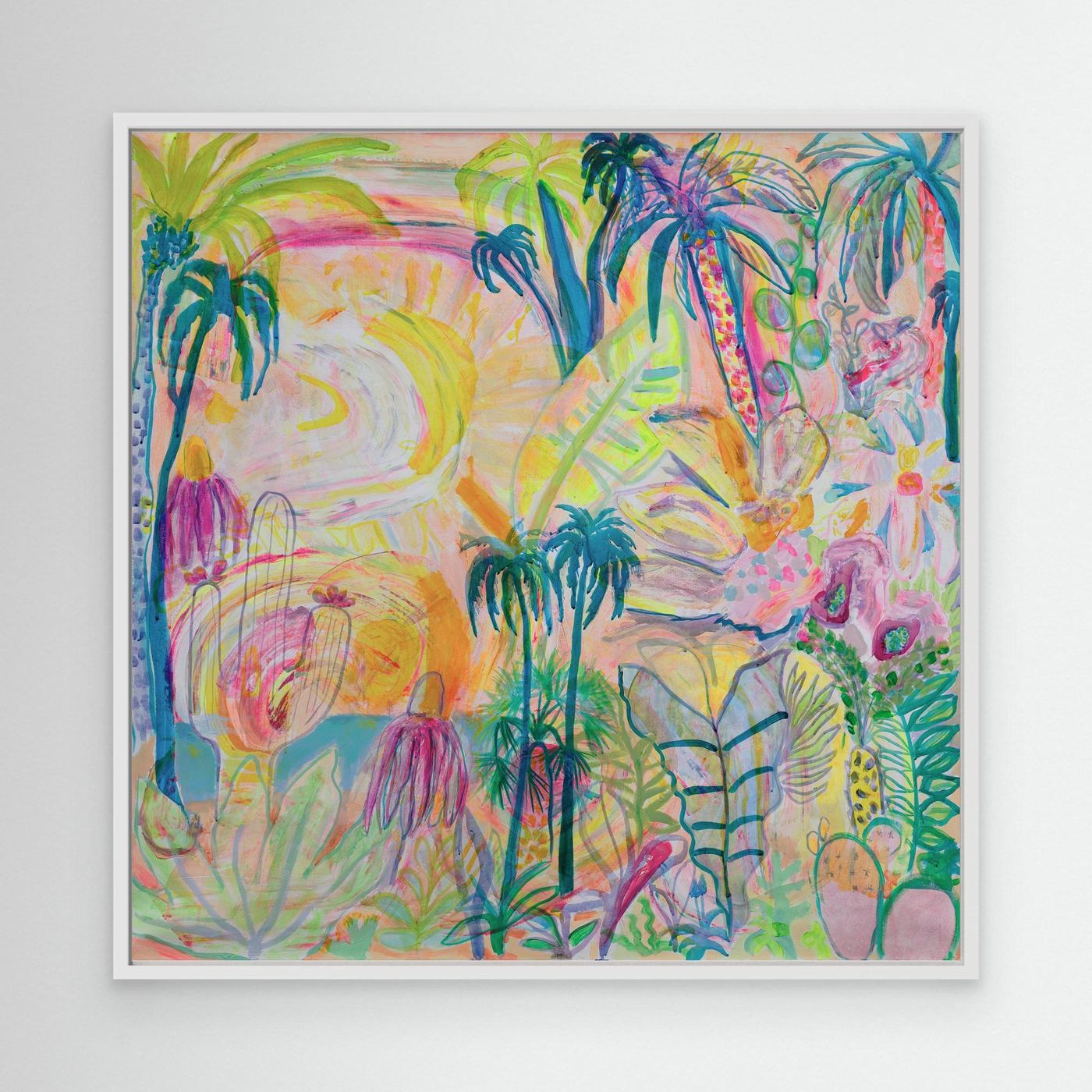 Colorful canvas print titled "Summer On My Mind" by Printumo featuring vibrant summer-themed artwork.