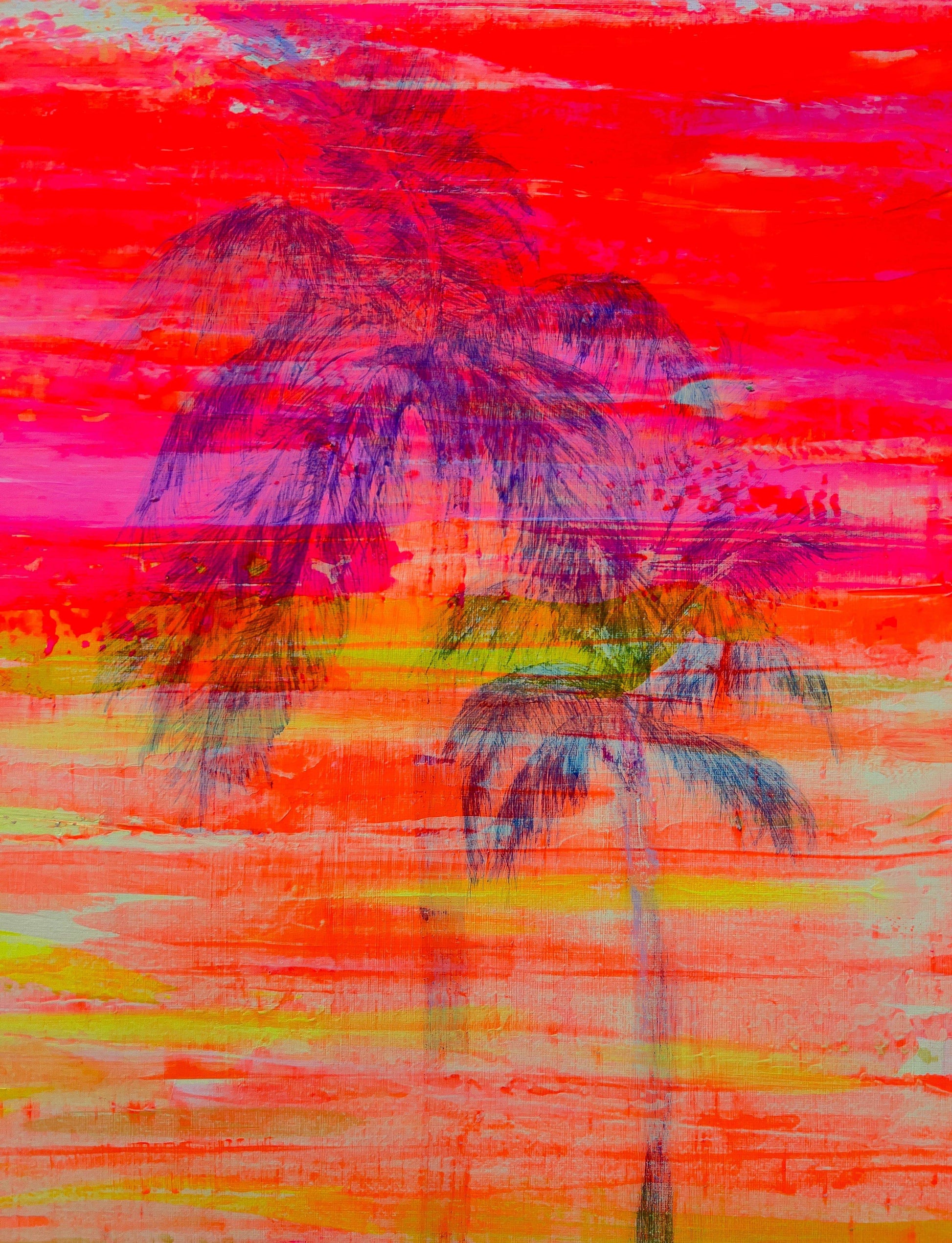'Fleeting Sunglow'  90cm x 90cm - Kathryn Sillince Artist