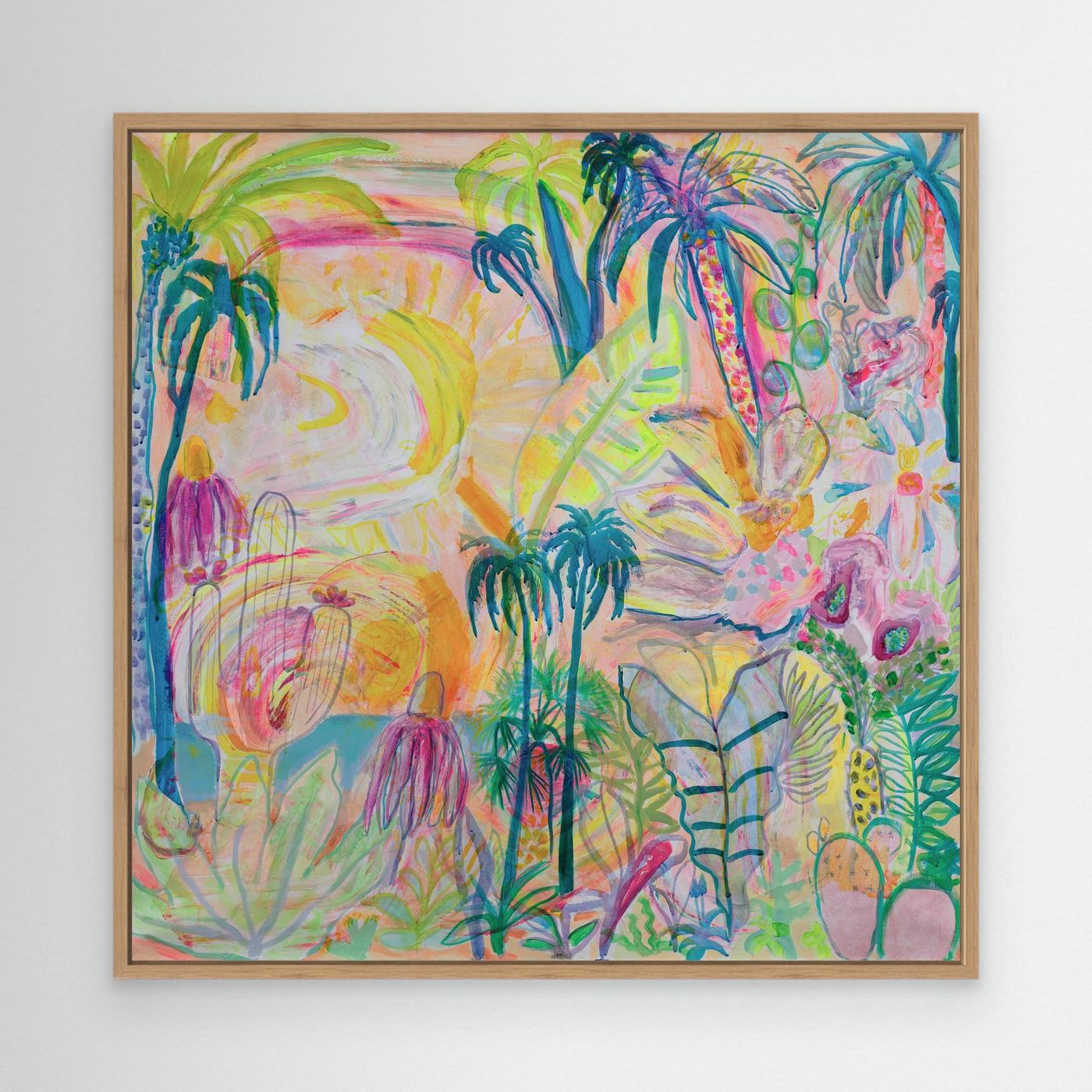 Canvas print titled "Summer On My Mind" by Printumo featuring vibrant summer-themed artwork on canvas.