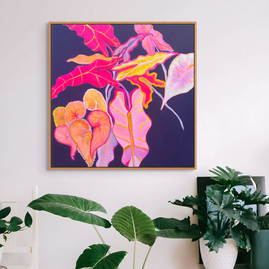 ‘Begonia Alocasia Still Life' Print - Kathryn Sillince Artist
