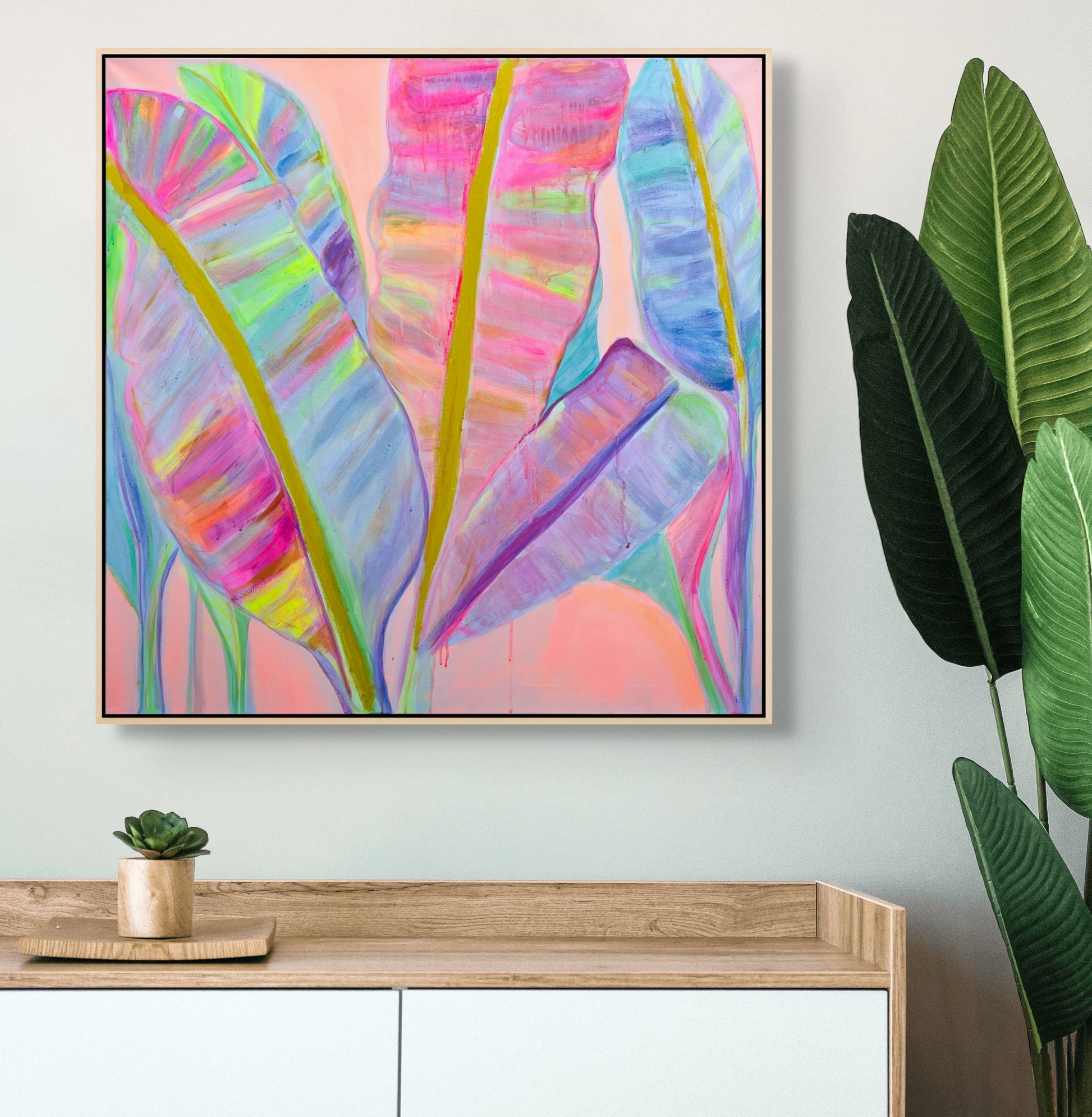 ‘Rainbow Palm Leaves II' Print - Kathryn Sillince Artist