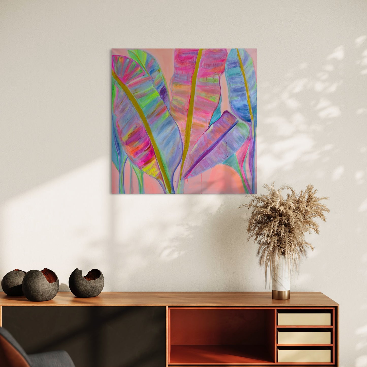 ‘Rainbow Palm Leaves II' Print - Kathryn Sillince Artist