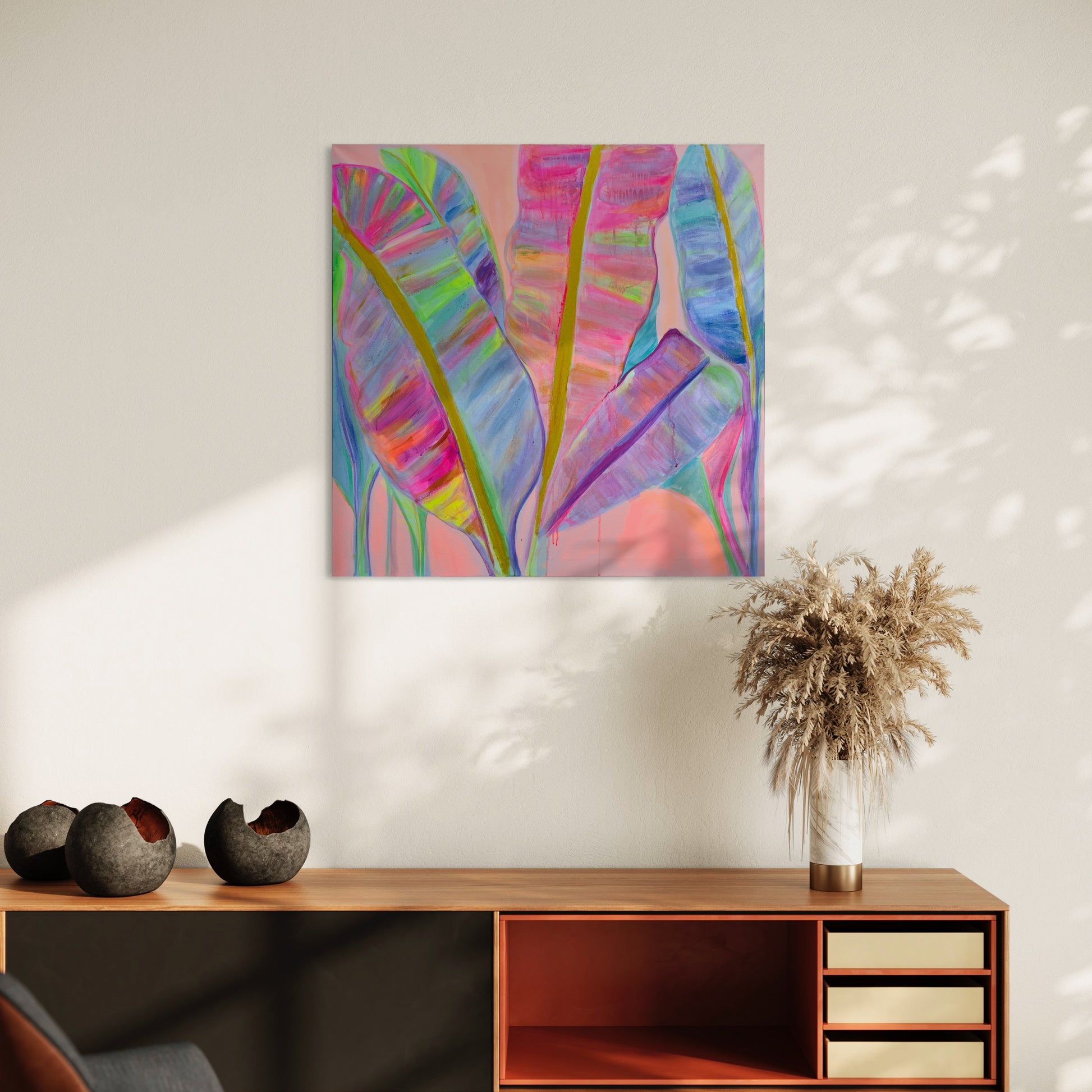 ‘Rainbow Palm Leaves II' Print - Kathryn Sillince Artist