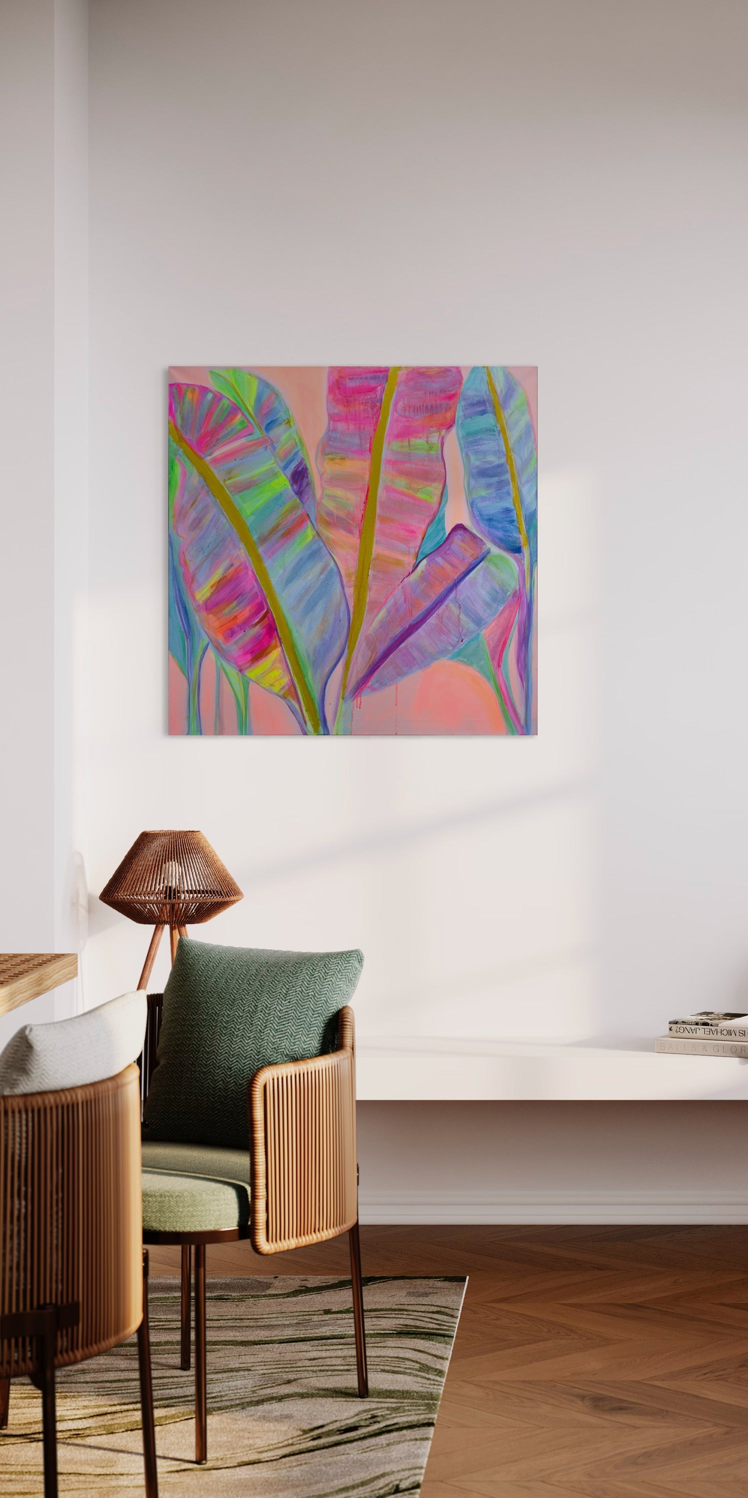 ‘Rainbow Palm Leaves II' Print - Kathryn Sillince Artist