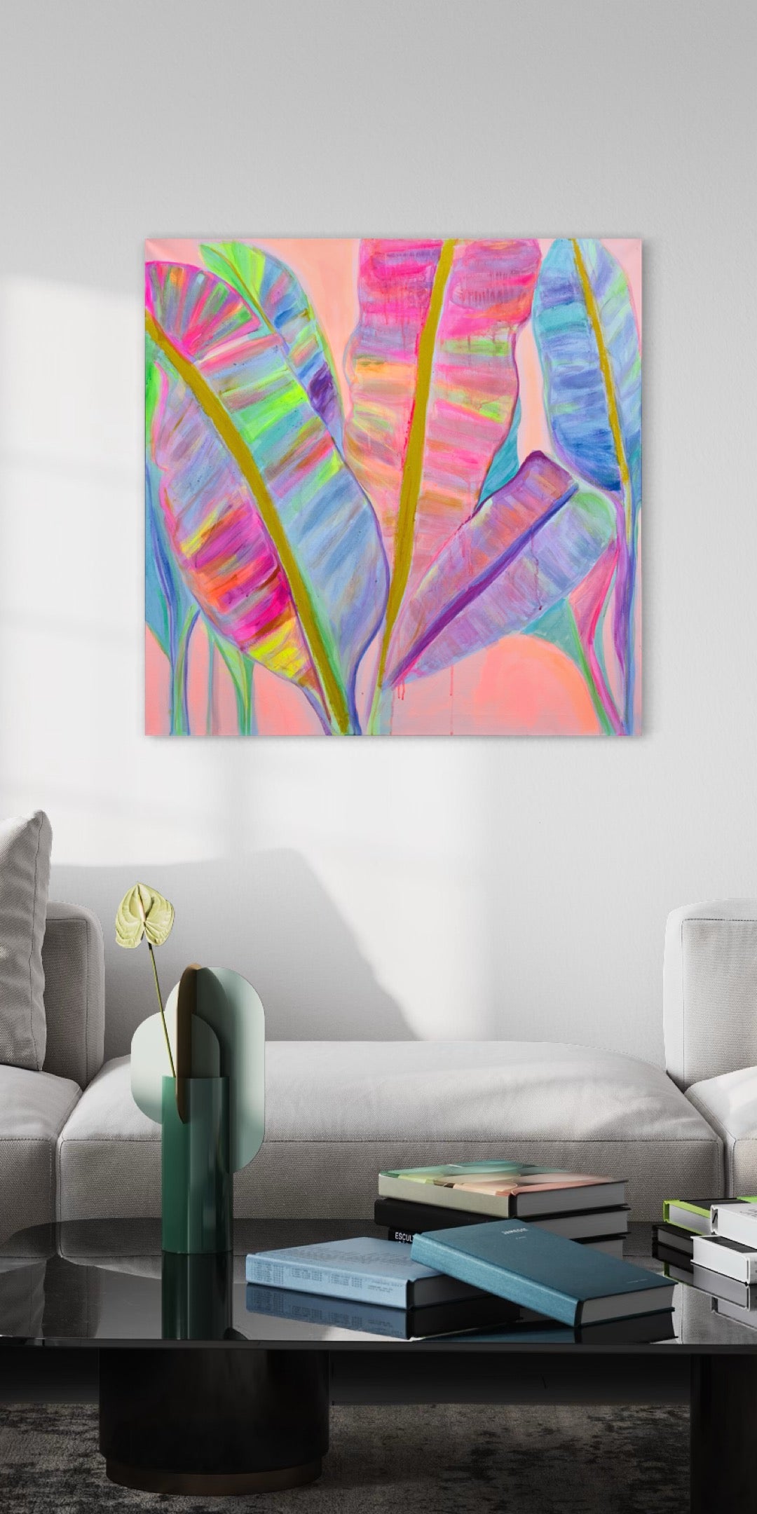 ‘Rainbow Palm Leaves II' Print - Kathryn Sillince Artist